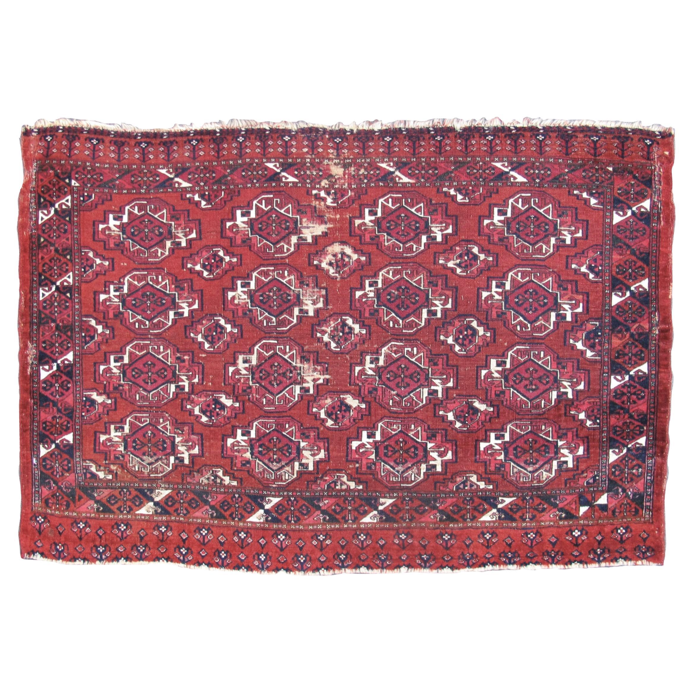 Antiker Turkmenischer Saryk-chuval-Teppich, 19. Jahrhundert
