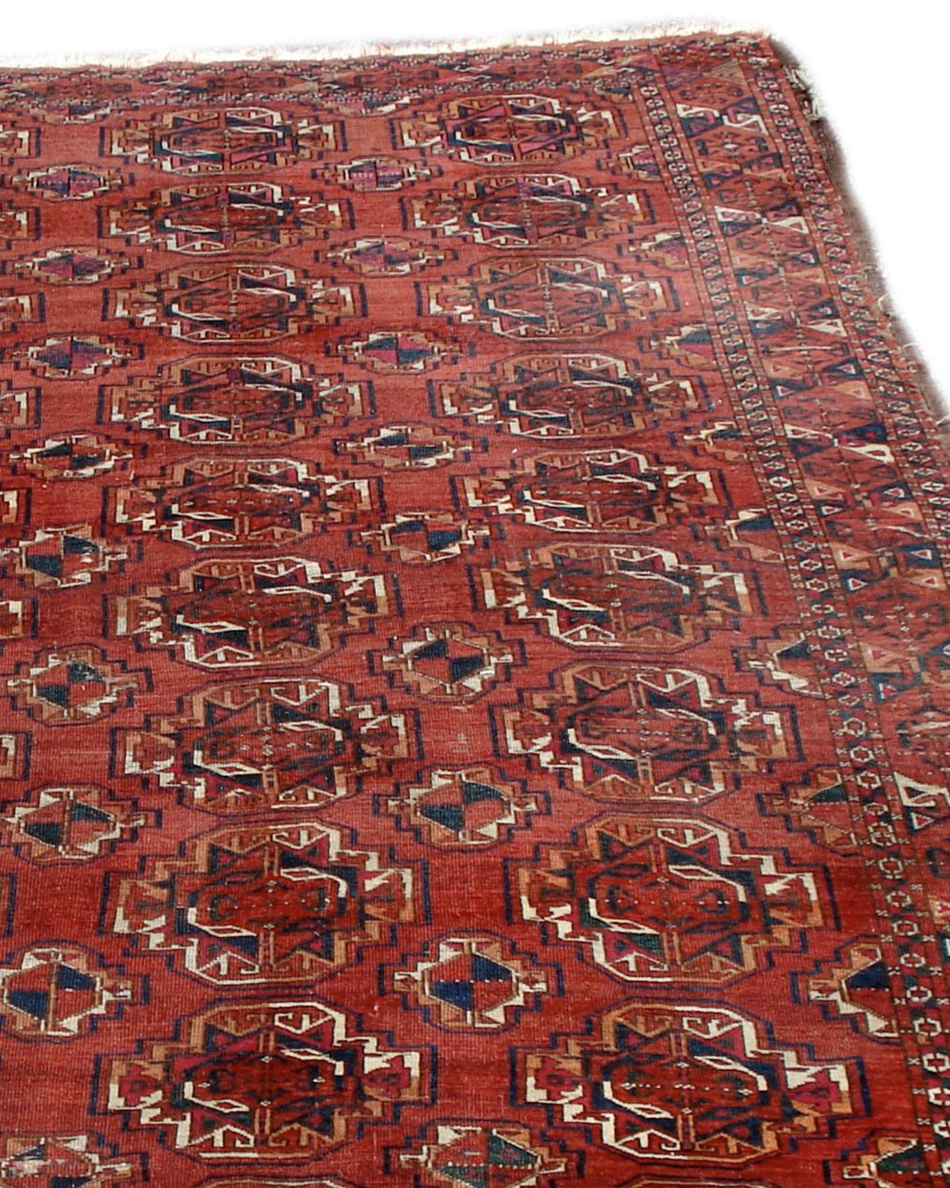 Antique Turkmen Saryk Main Carpet, 19th Century

Additional Information:
Dimensions: 7'0