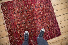 Antique Turkmen Square Rug