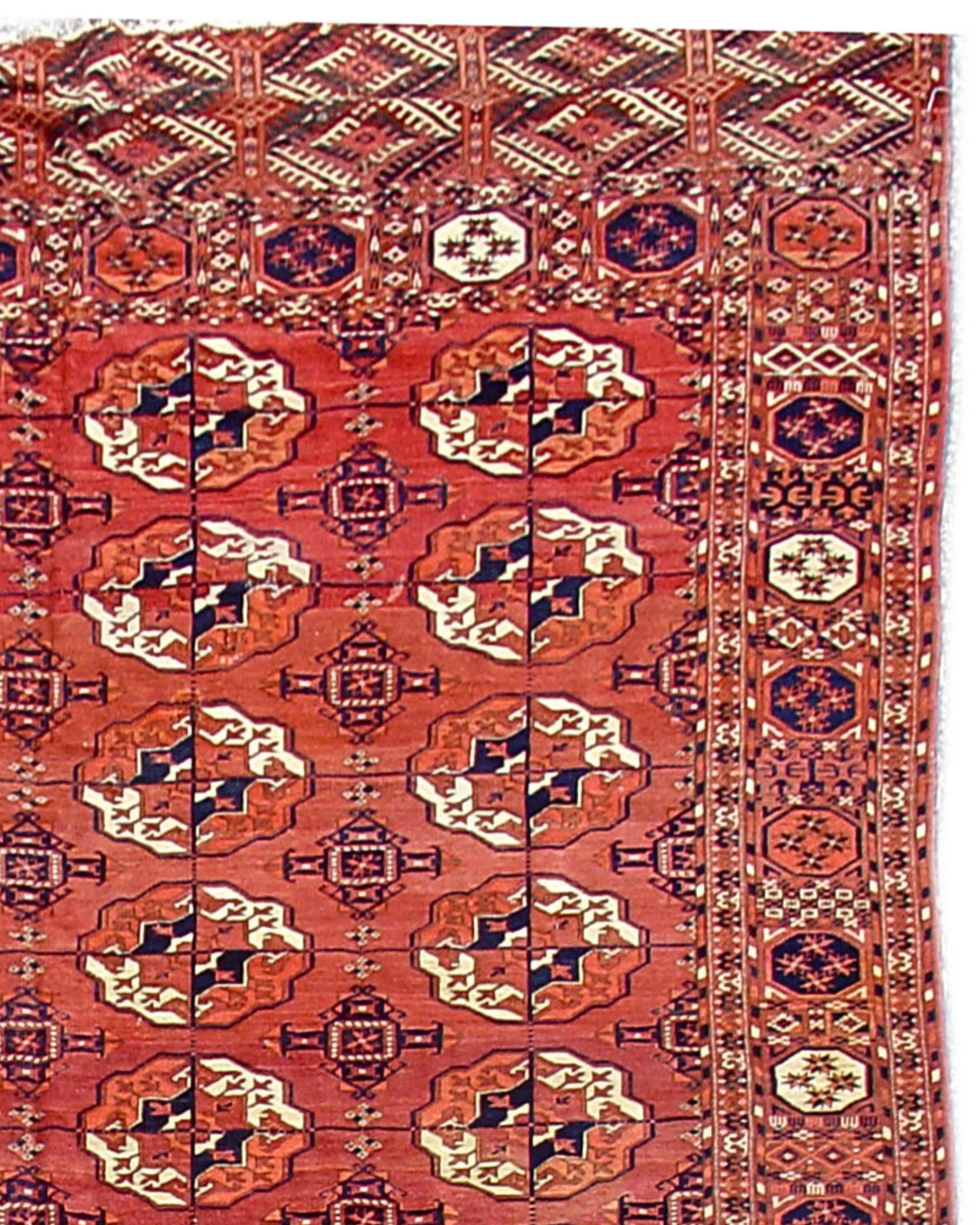 Antique Turkmen Tekke Main Carpet Rug, 19th Century

Additional information:
Dimensions: 7'4