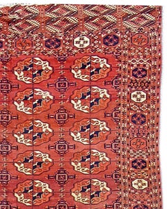 Antique Turkmen Tekke Main Carpet, 19th Century