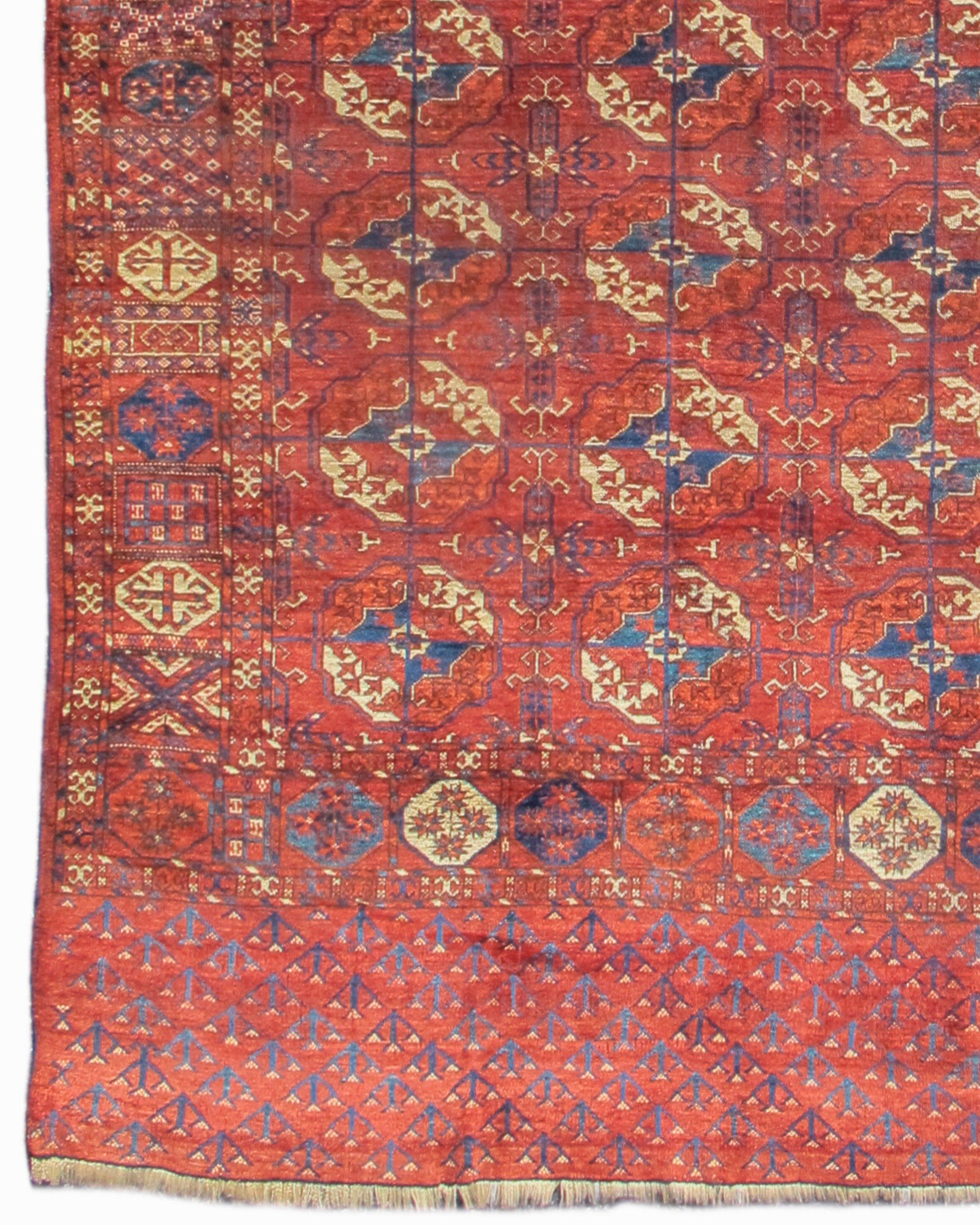 Antique Turkmen Tekke Main Carpet, 19th Century In Excellent Condition For Sale In San Francisco, CA