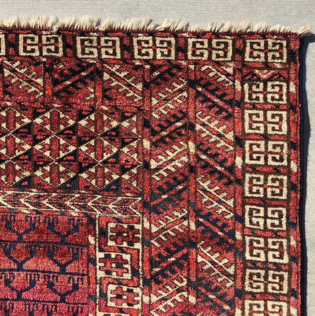 Afghan Antique Turkmen Tekke “Princess Bokhara” Hatchli Prayer Rug / Door Hanging Ensi For Sale