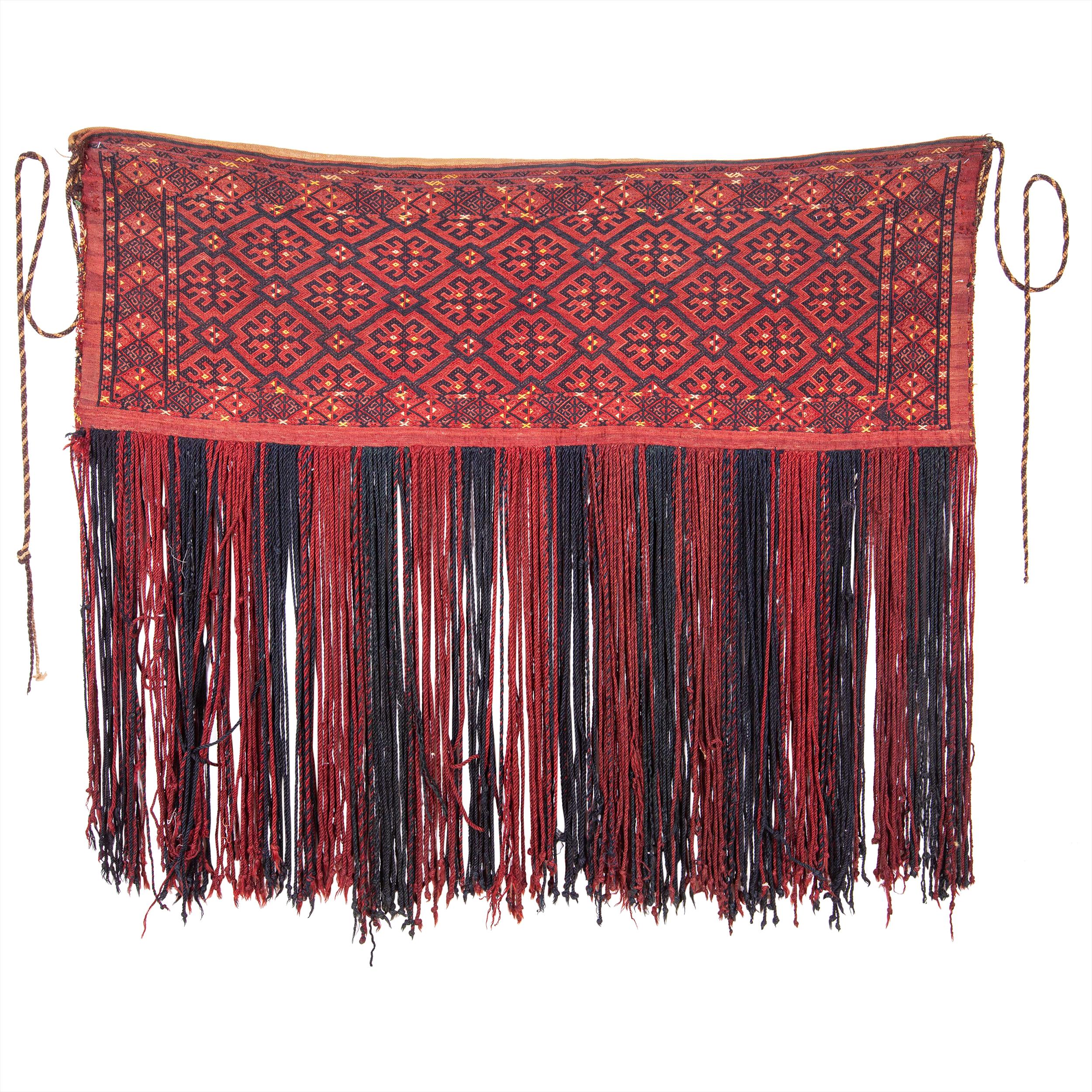 Antique Turkmen Tekke Tribe Cicim Torba / Bag with Silk Highlights