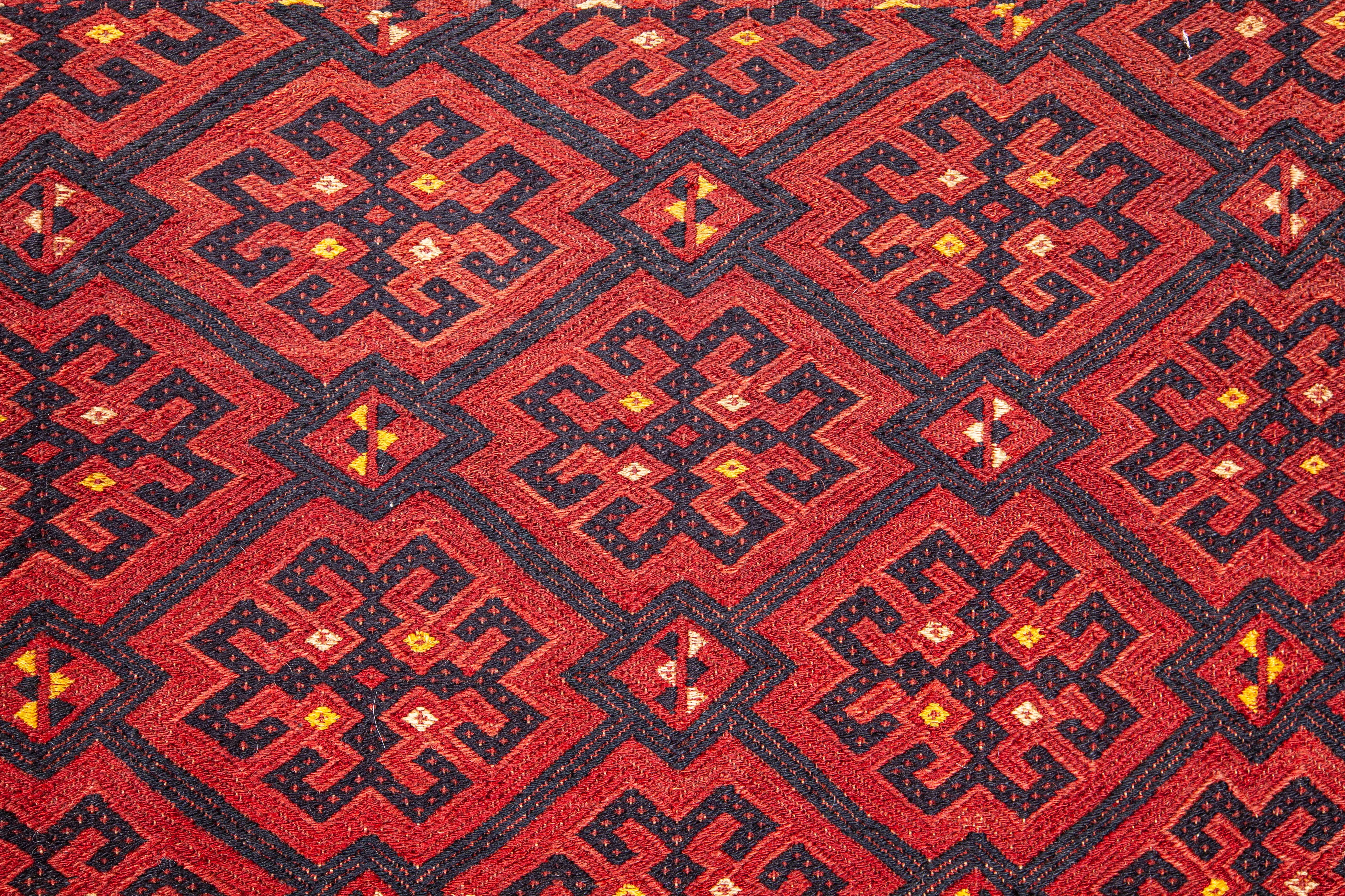 Kilim Antique Turkmen Tekke Tribe Cicim Torba / Bag with Silk Highlights