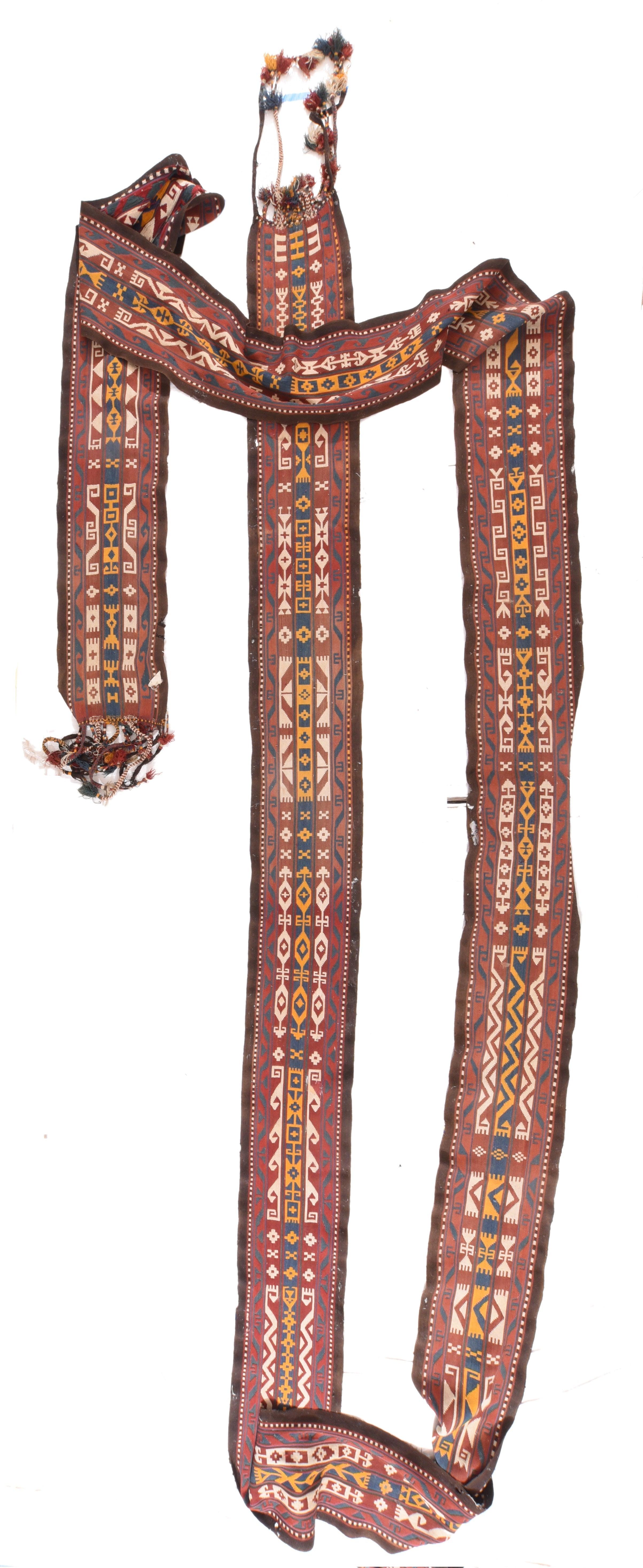 Antique Turkmen Tent Band 1'2'' x 42'' In Good Condition For Sale In New York, NY