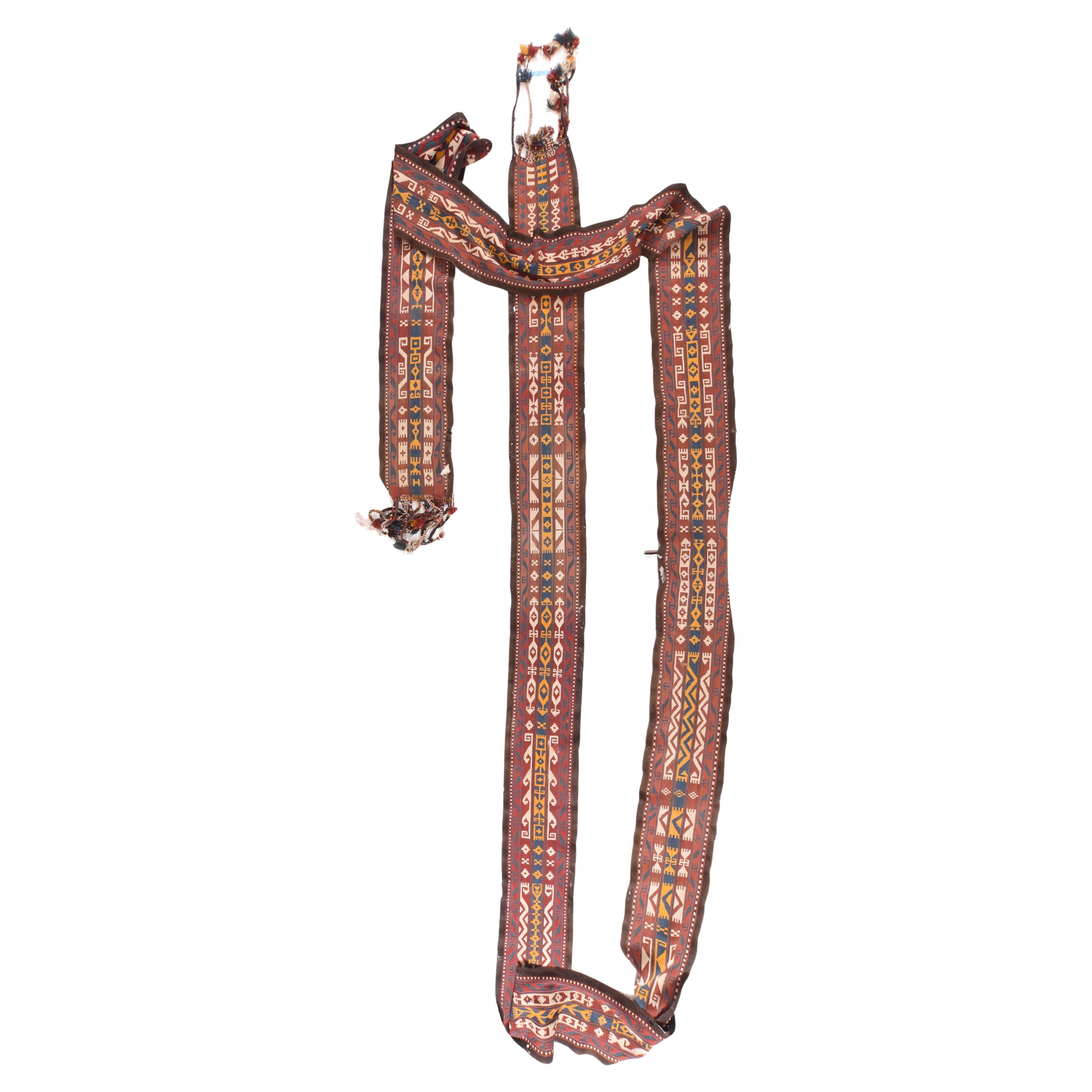Antique Turkmen Tent Band 1'2'' x 42'' For Sale
