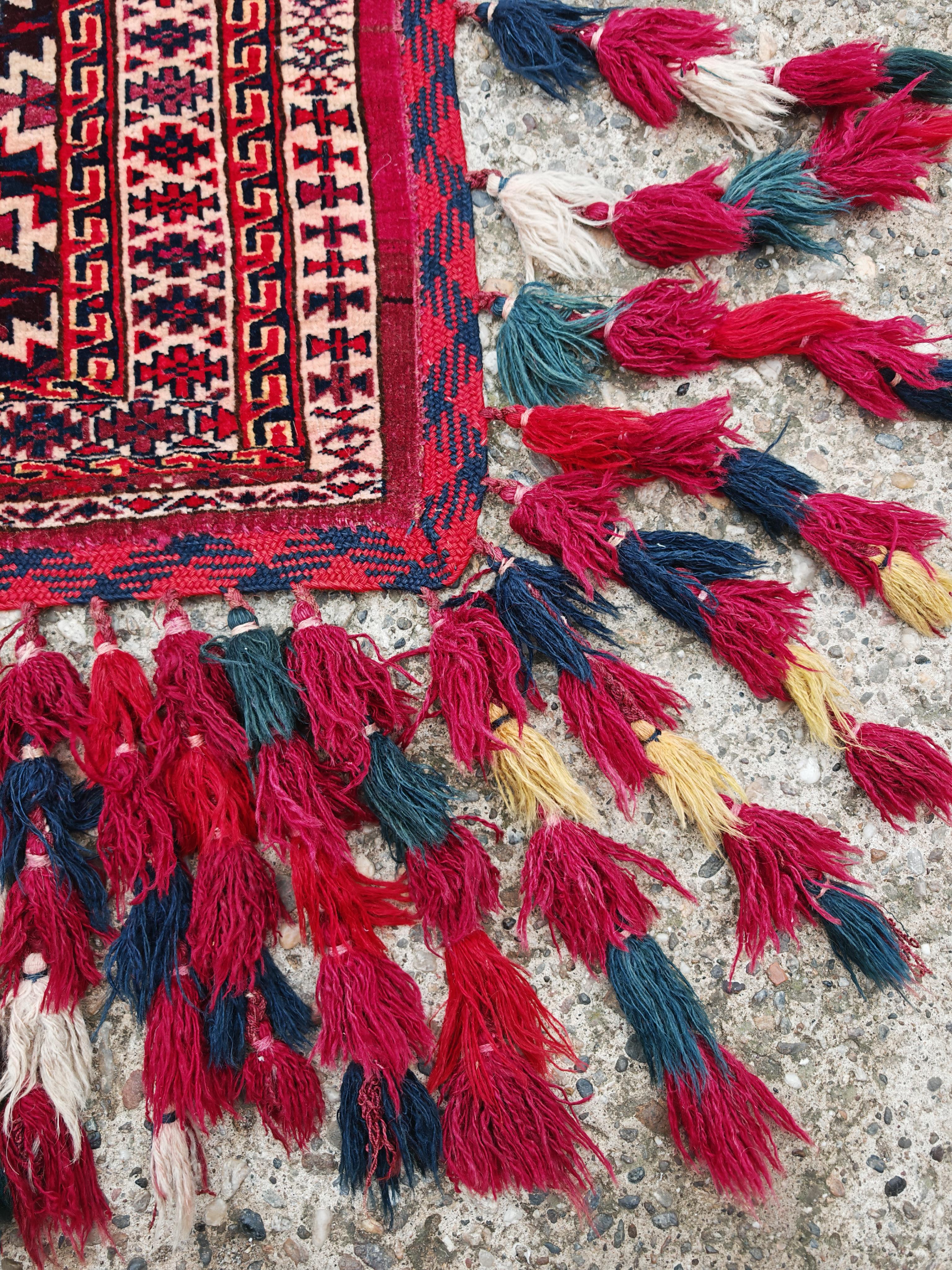 Antico Yomud Asmalyk turkmeno per la decorazione del cammello della sposa, XIX secolo in vendita 4