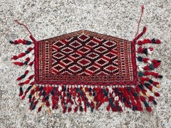 Antique Turkmen Yomud Asmalyk for decoration of bride's camel, 19th century