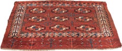 Antique Turkmen Yomud Chuval Woven Wool Dyed with Madder Root