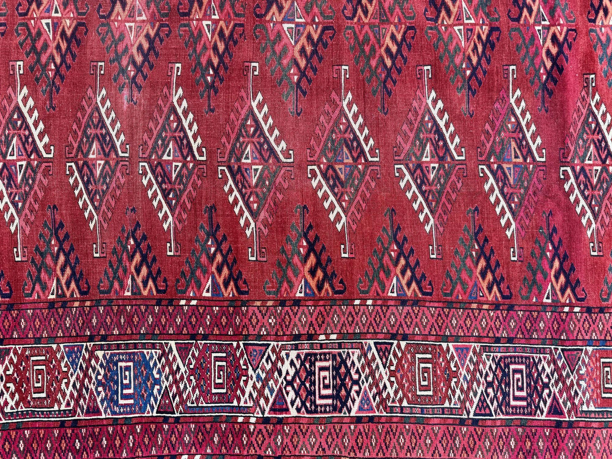 Tapis Yomut turc ancien 2,98 m x 1,94 m en vente 8