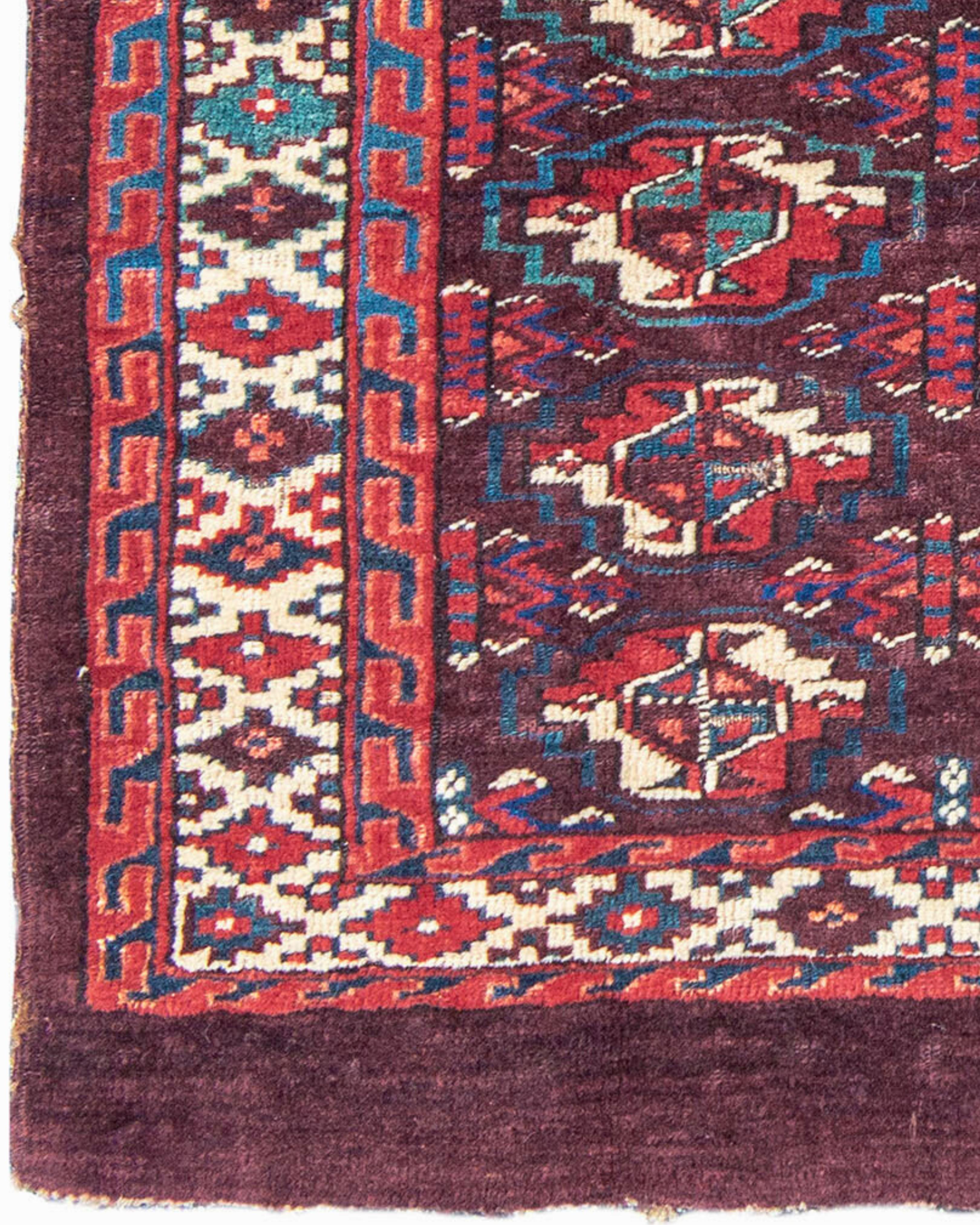 Antique Turkmen Yomut Chuval Rug, 19th Century In Excellent Condition For Sale In San Francisco, CA