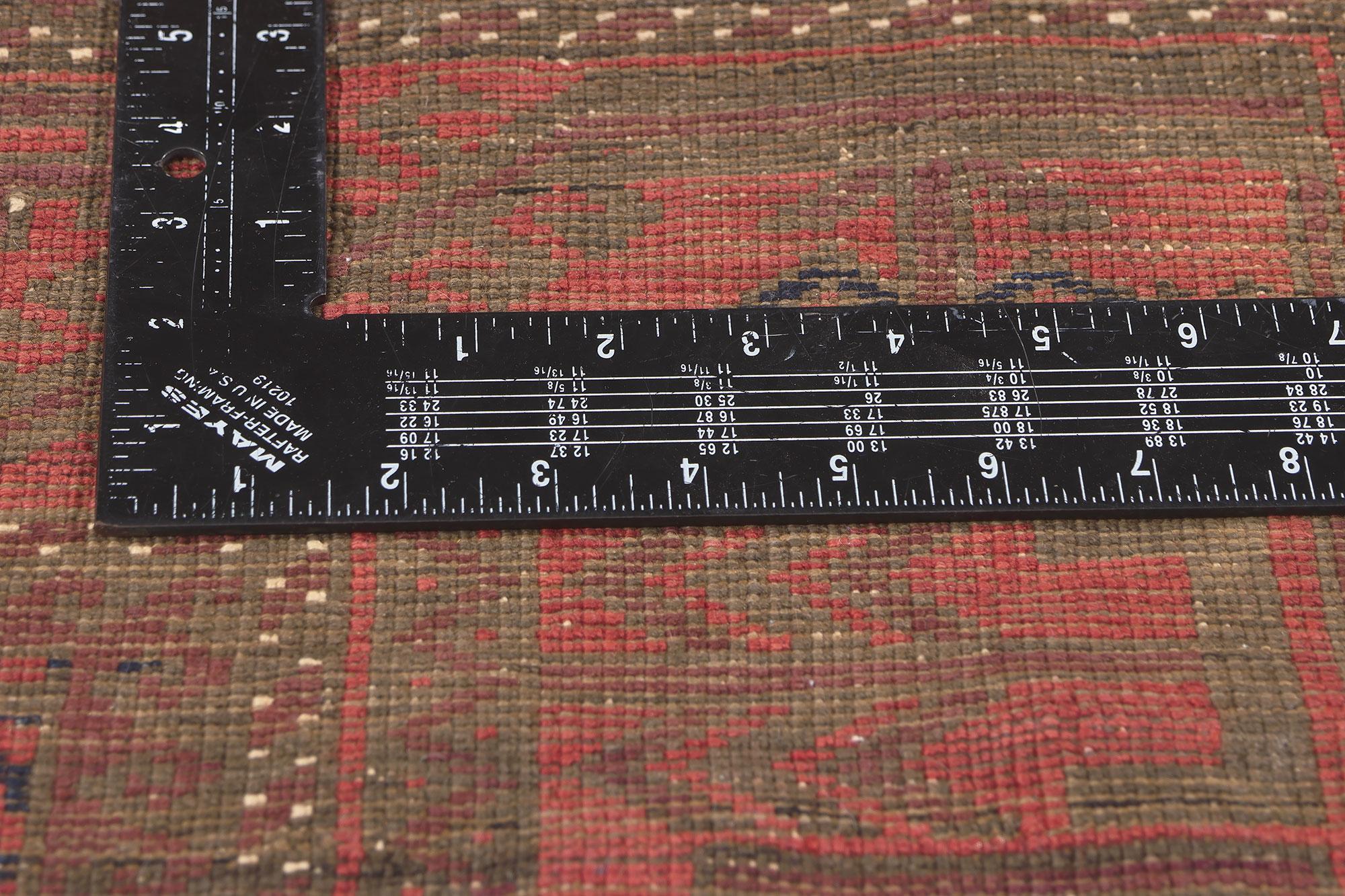 Antique Turkoman Afghan Rug 04'00 x 11'09 In Good Condition For Sale In Dallas, TX