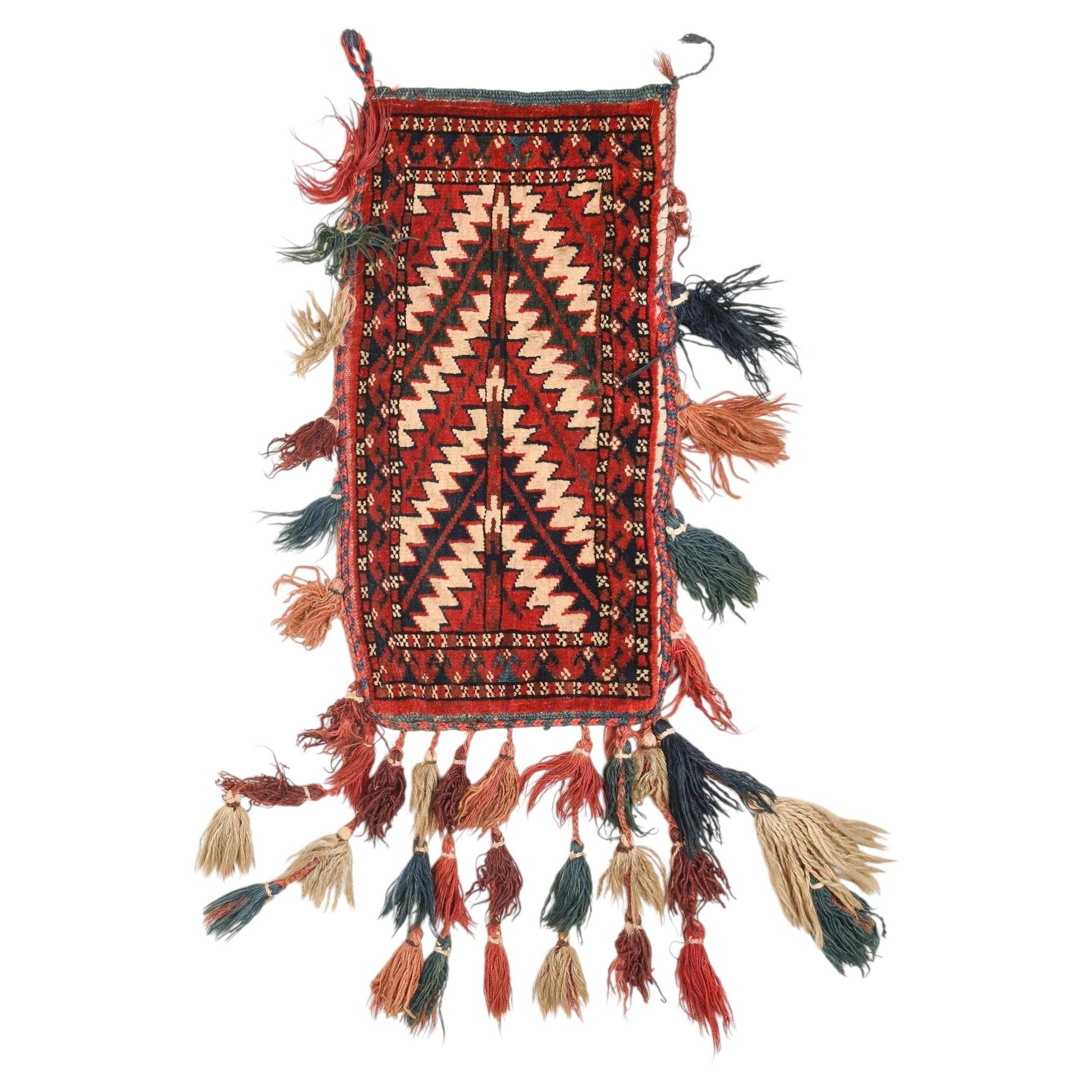 Antique Turkoman Bokara Rug, Hand-Knotted Wool, Early 20th Century For Sale