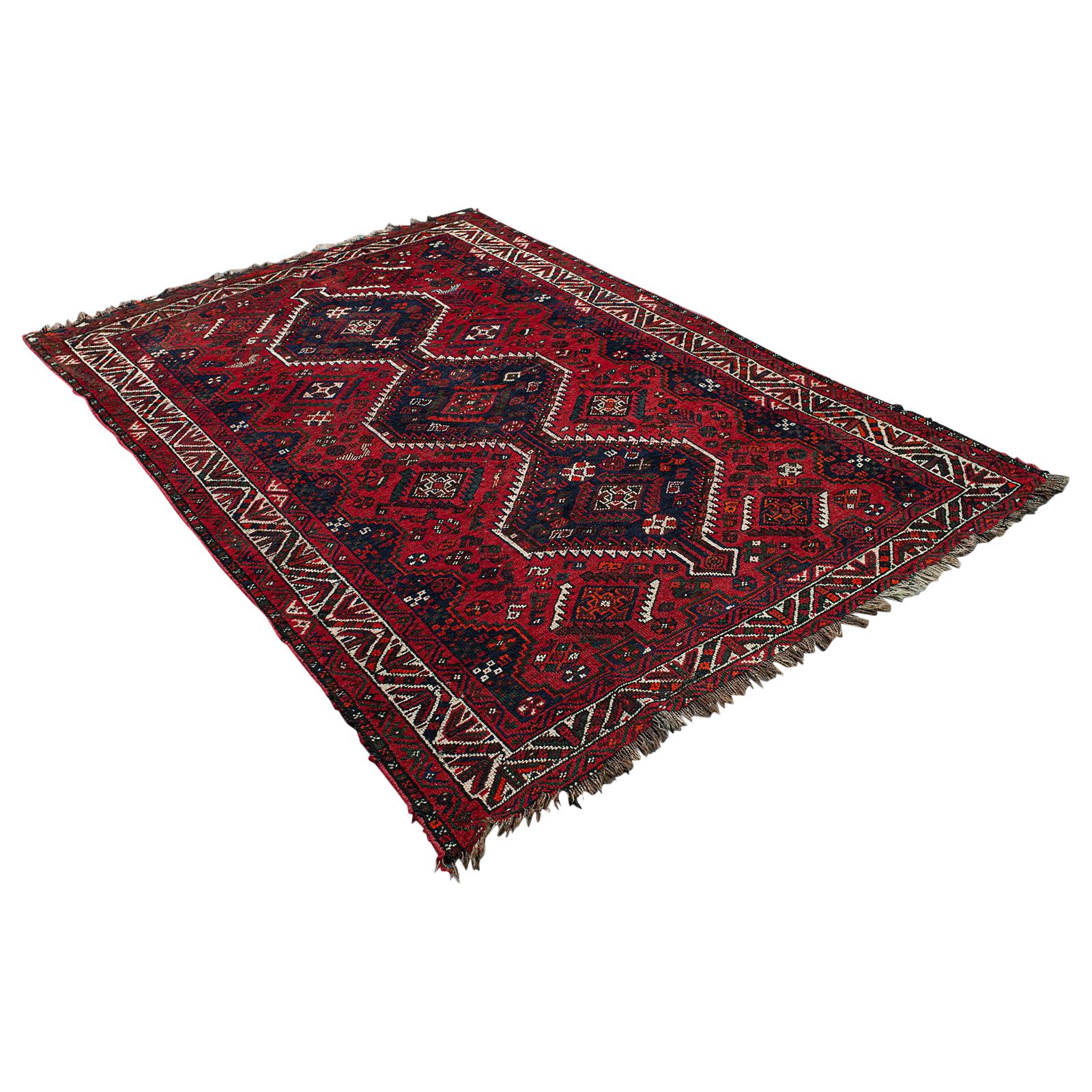 Antiker türkischer Teppich, kaukasischer, handgewebter Teppich, Lounge, Flur, Teppich, um 1900