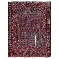 Antique Turkoman Engsi Hatchli Rug, AS IS