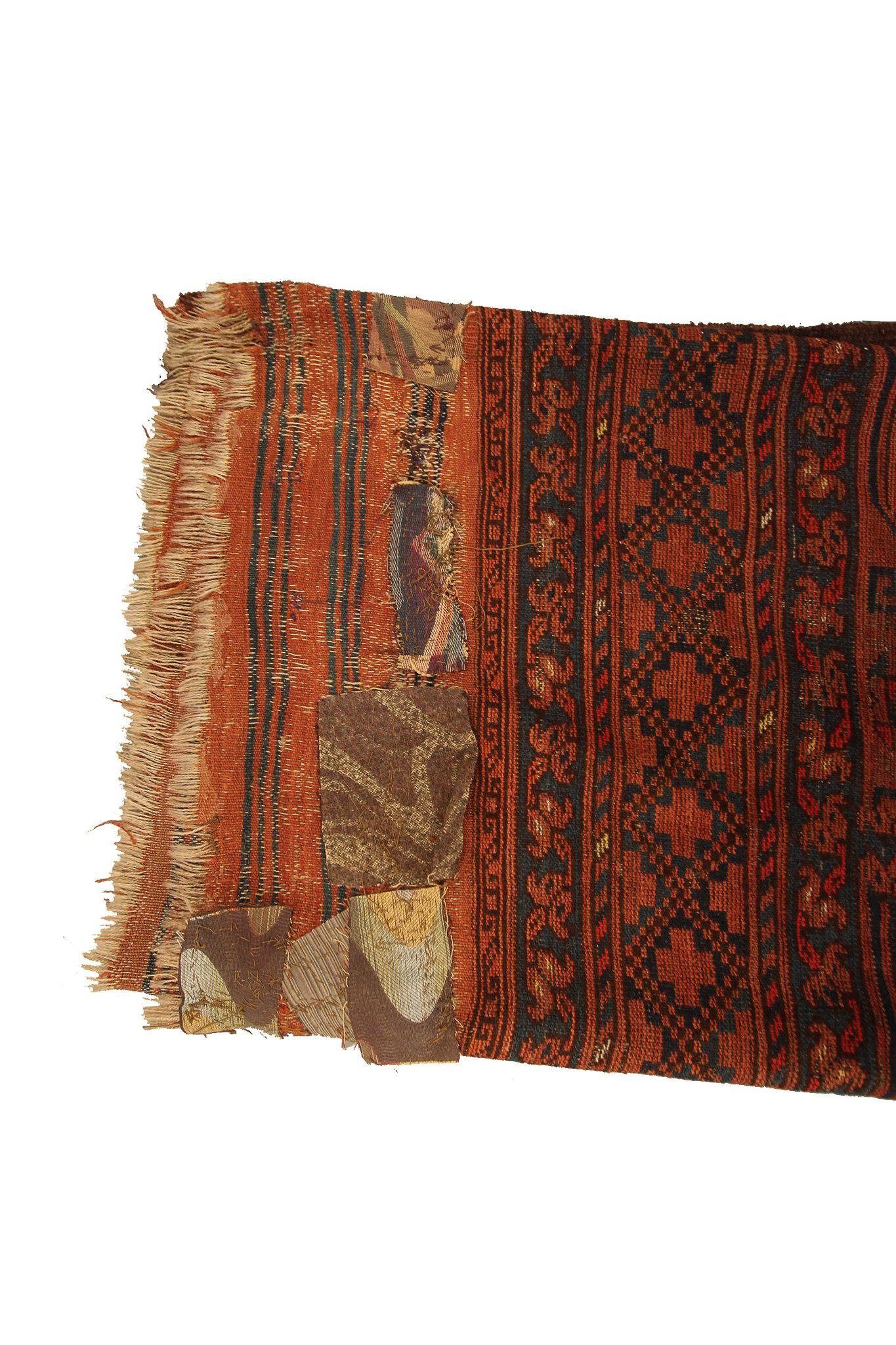 Late 19th Century Antique Turkoman Ersari Main Rug Afghan Geometric Rug 1880 For Sale