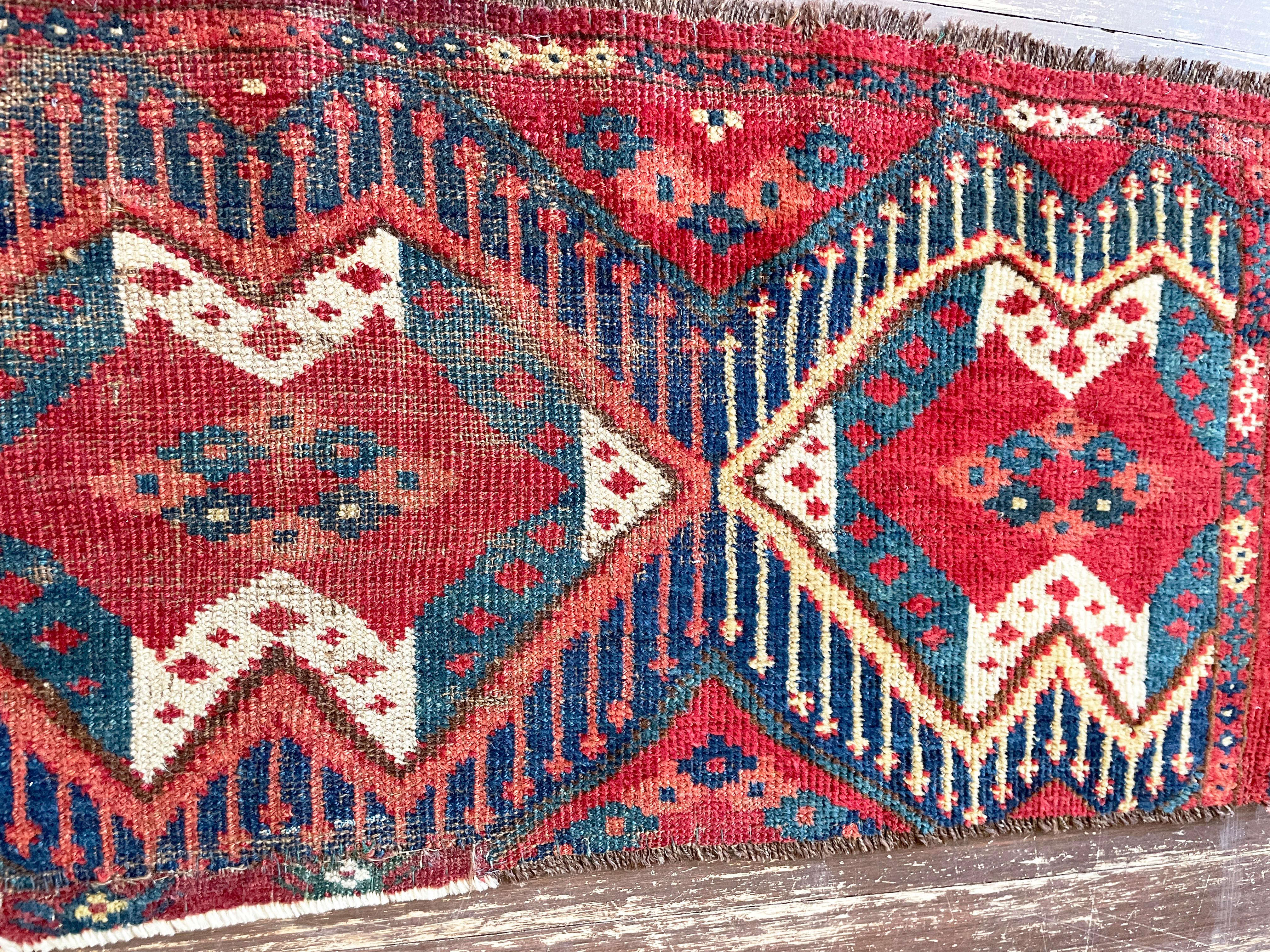 Antique Turkoman rug/ bag, AS IS In Good Condition In Evanston, IL