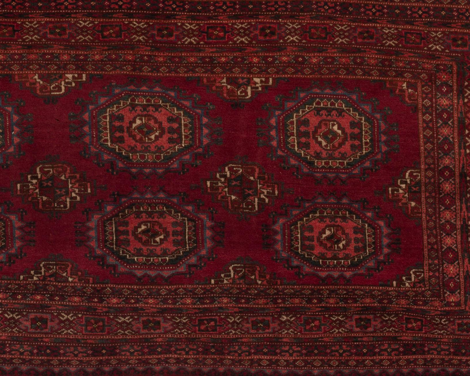 Hand-Woven Antique Turkoman Rug, circa 1880 For Sale