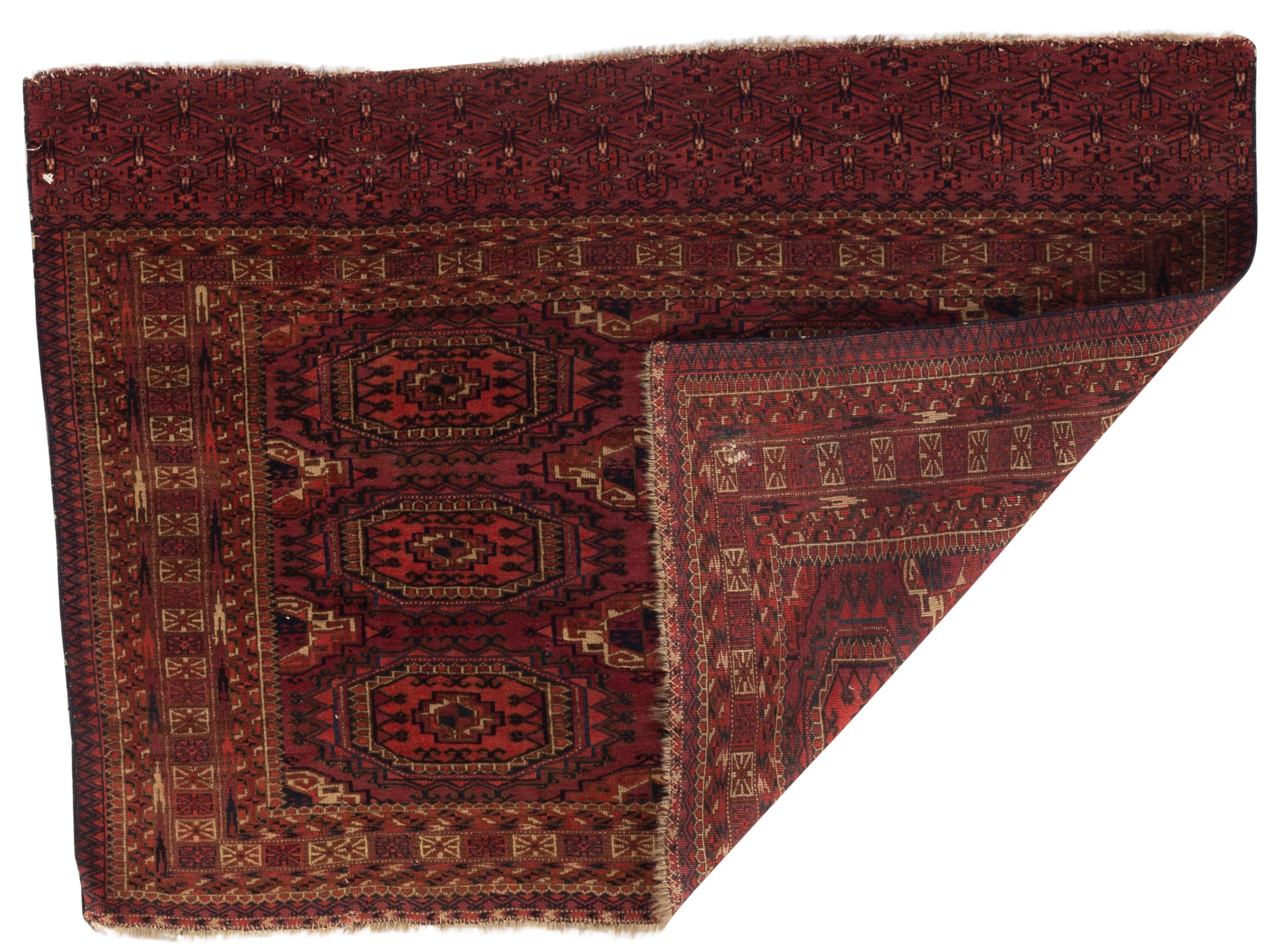 XIXe siècle Tapis turkoman ancien, vers 1880 en vente