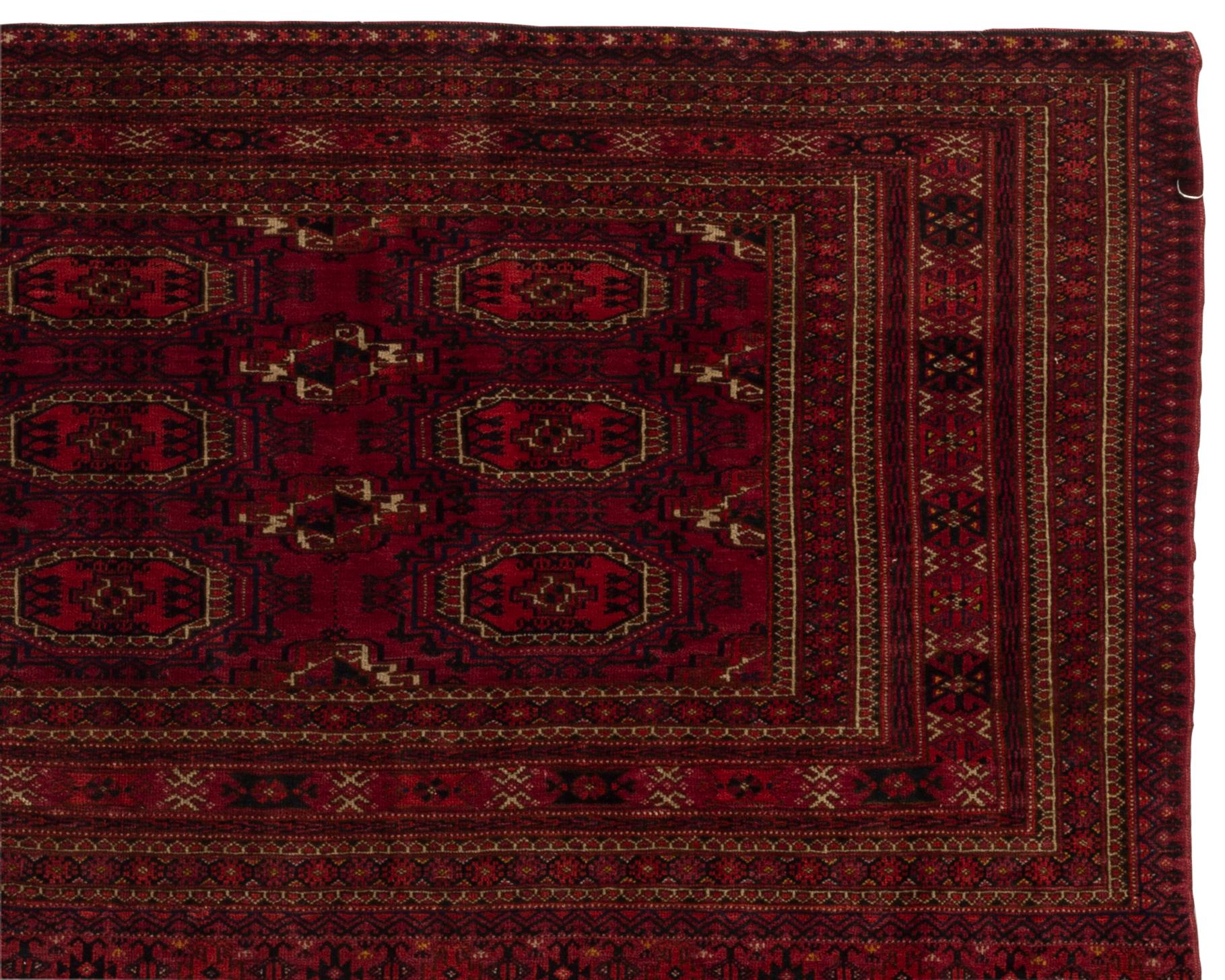 Russian Antique Turkoman Rug, circa 1890 For Sale