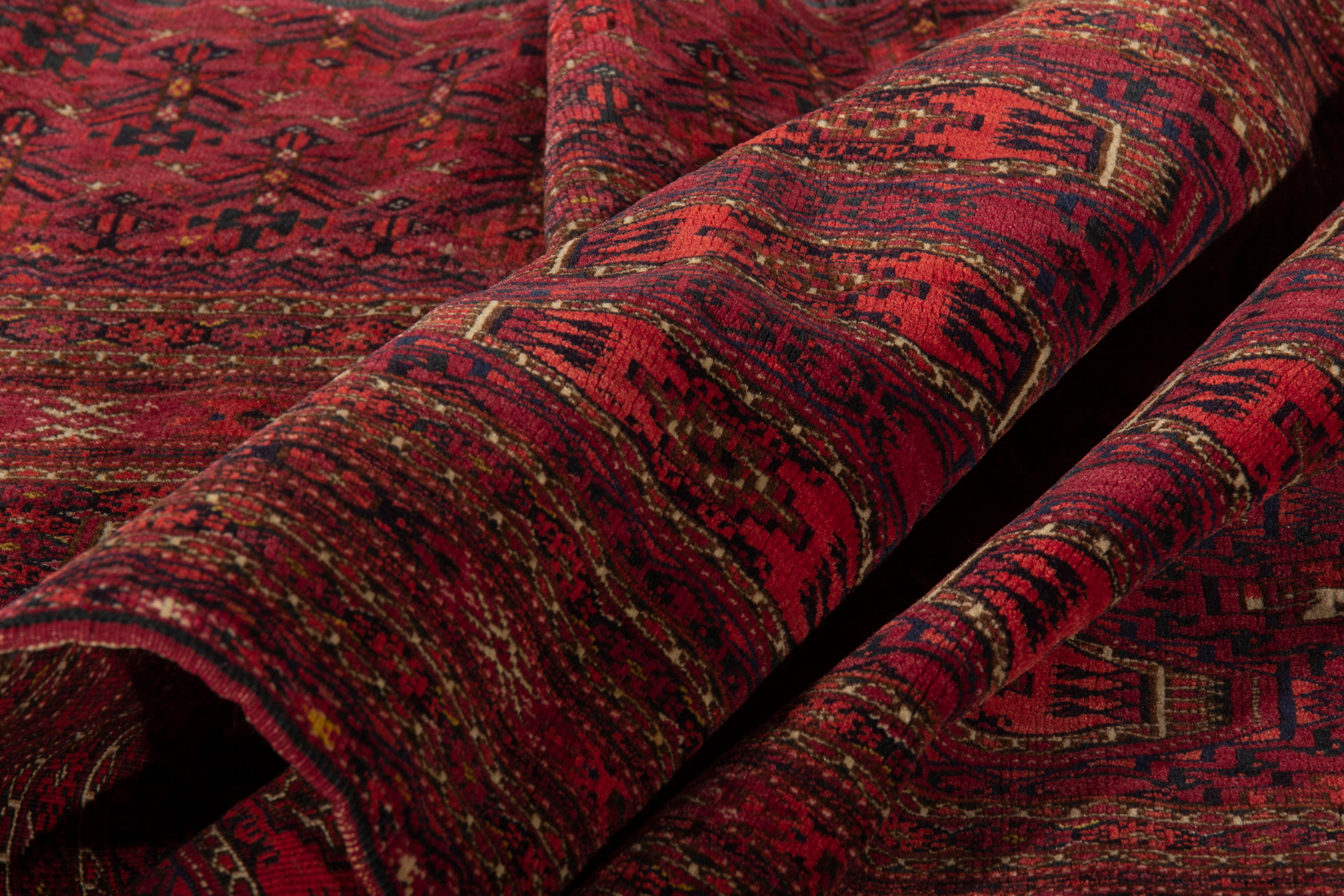 Wool Antique Turkoman Rug, circa 1890 For Sale