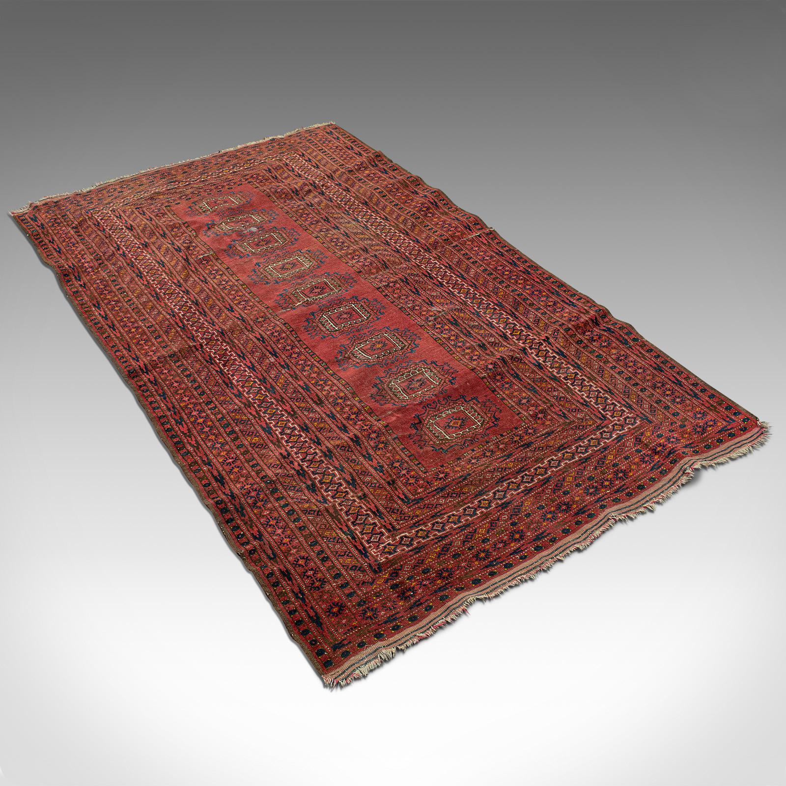 Unknown Antique Turkoman Rug, Middle Eastern, Woven Dozar, Decorative Carpet, Circa 1920 For Sale