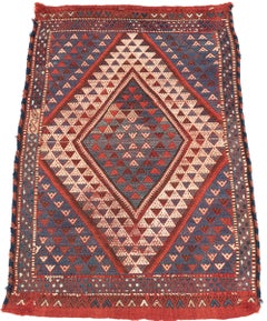 Antique Turkoman Soumak Bag Face