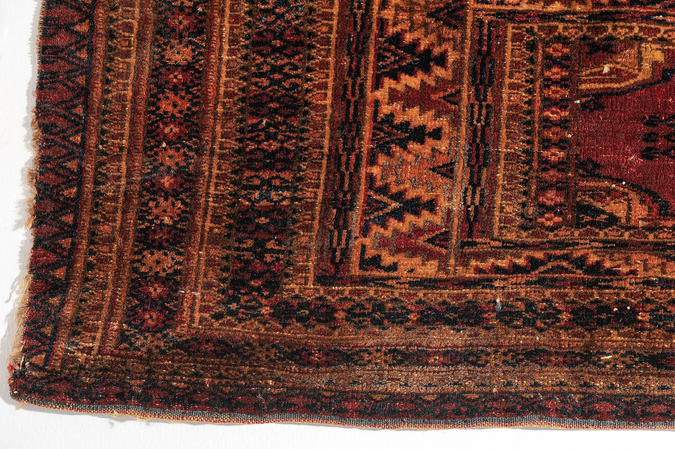 Hand-Knotted Antique Turkoman Torba For Sale