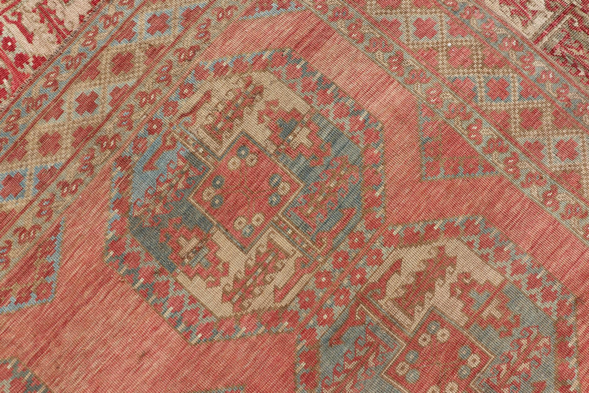 Antiker Turkomen Ersari-Teppich mit wiederkehrendem Gul-Design  im Zustand „Gut“ im Angebot in Atlanta, GA
