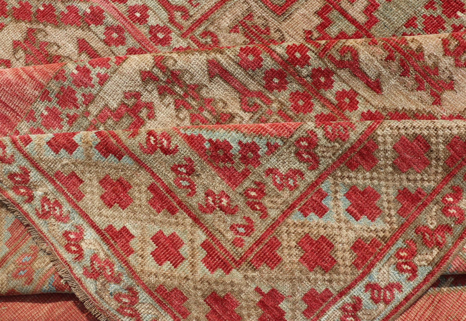 Antiker Turkomen Ersari-Teppich mit wiederkehrendem Gul-Design  (Frühes 20. Jahrhundert) im Angebot
