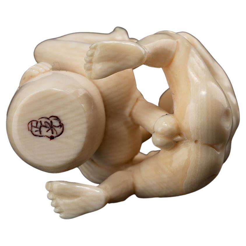 Antique Turn of Century Ivory Sex Netsuke (Bonerific) For Sale
