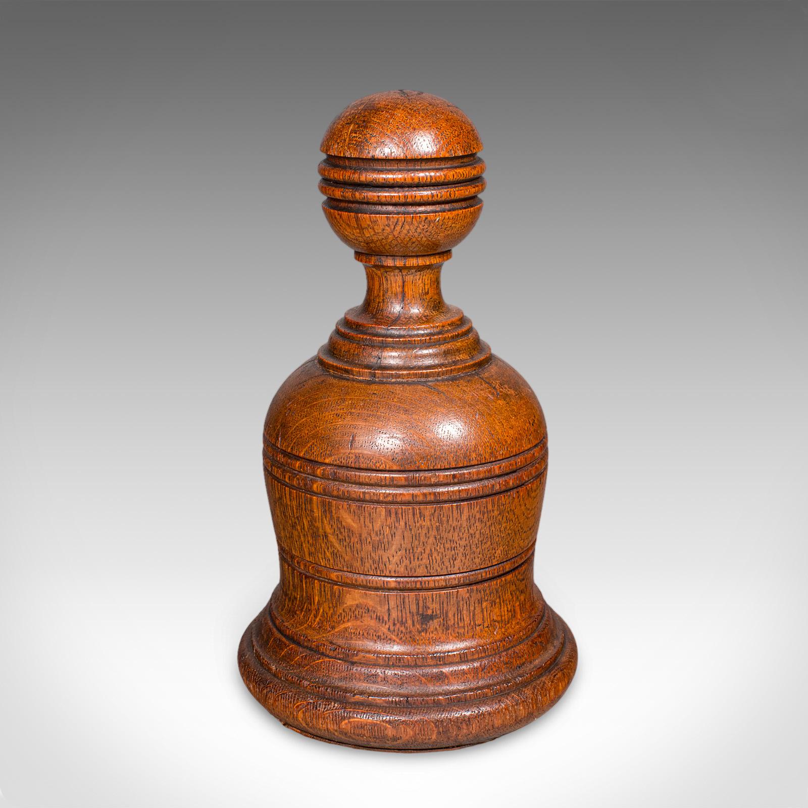 Britannico Antico fermaporta tornito, scozzese, Oak, casa di campagna, guardiano della porta, vittoriano in vendita