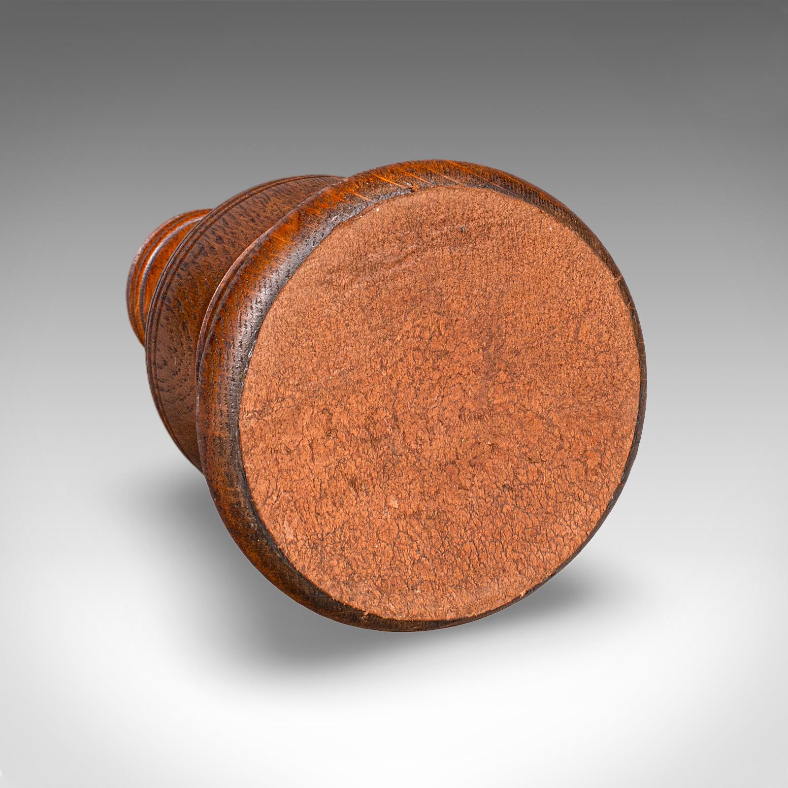 Antico fermaporta tornito, scozzese, Oak, casa di campagna, guardiano della porta, vittoriano in vendita 1