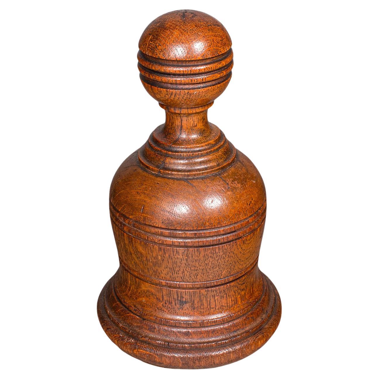 Antiker gedrehter Türstopper, schottisch, Eiche, Landhaus, Türwächter, viktorianisch