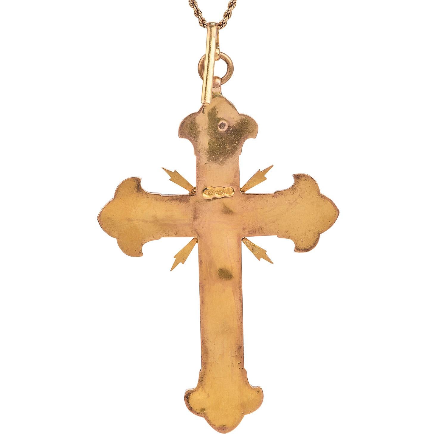 large cross pendant gold