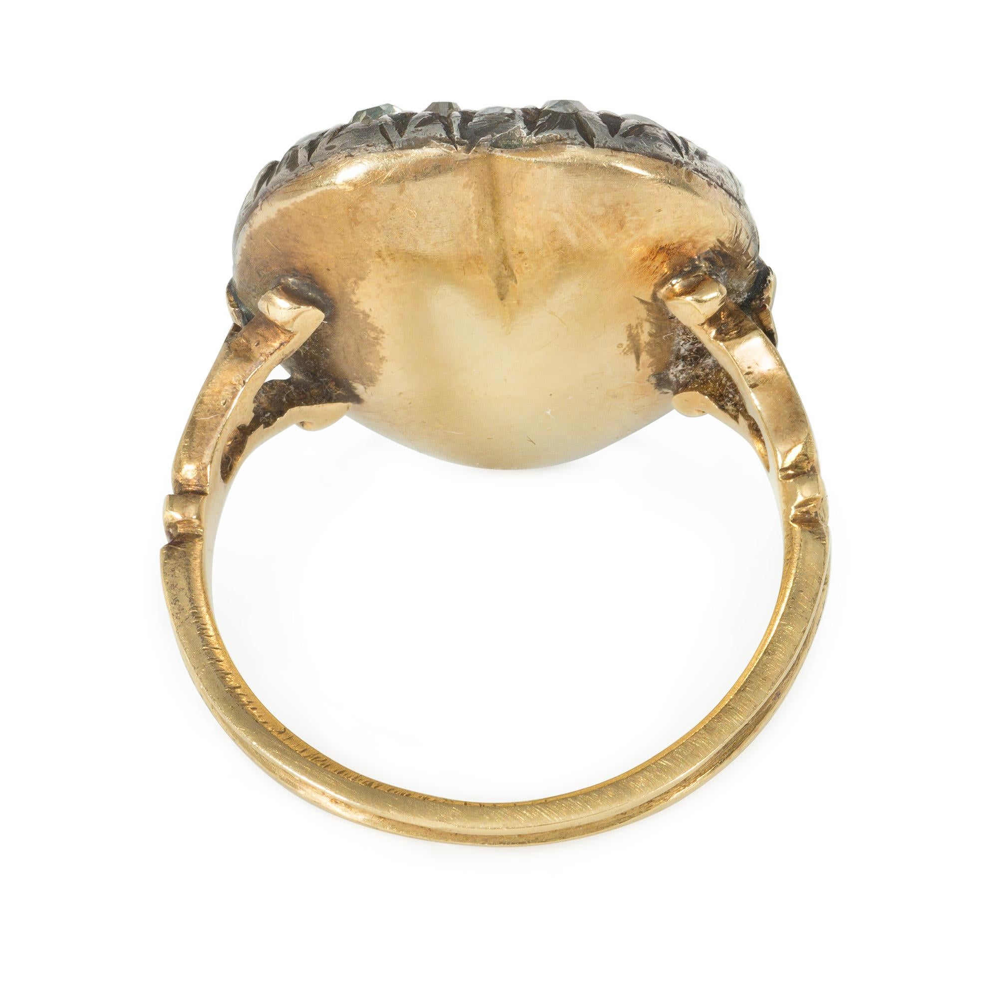 Antiker herzförmiger Ring in Herzform aus Türkis und Diamant im alten Minenschliff im Zustand „Gut“ im Angebot in New York, NY