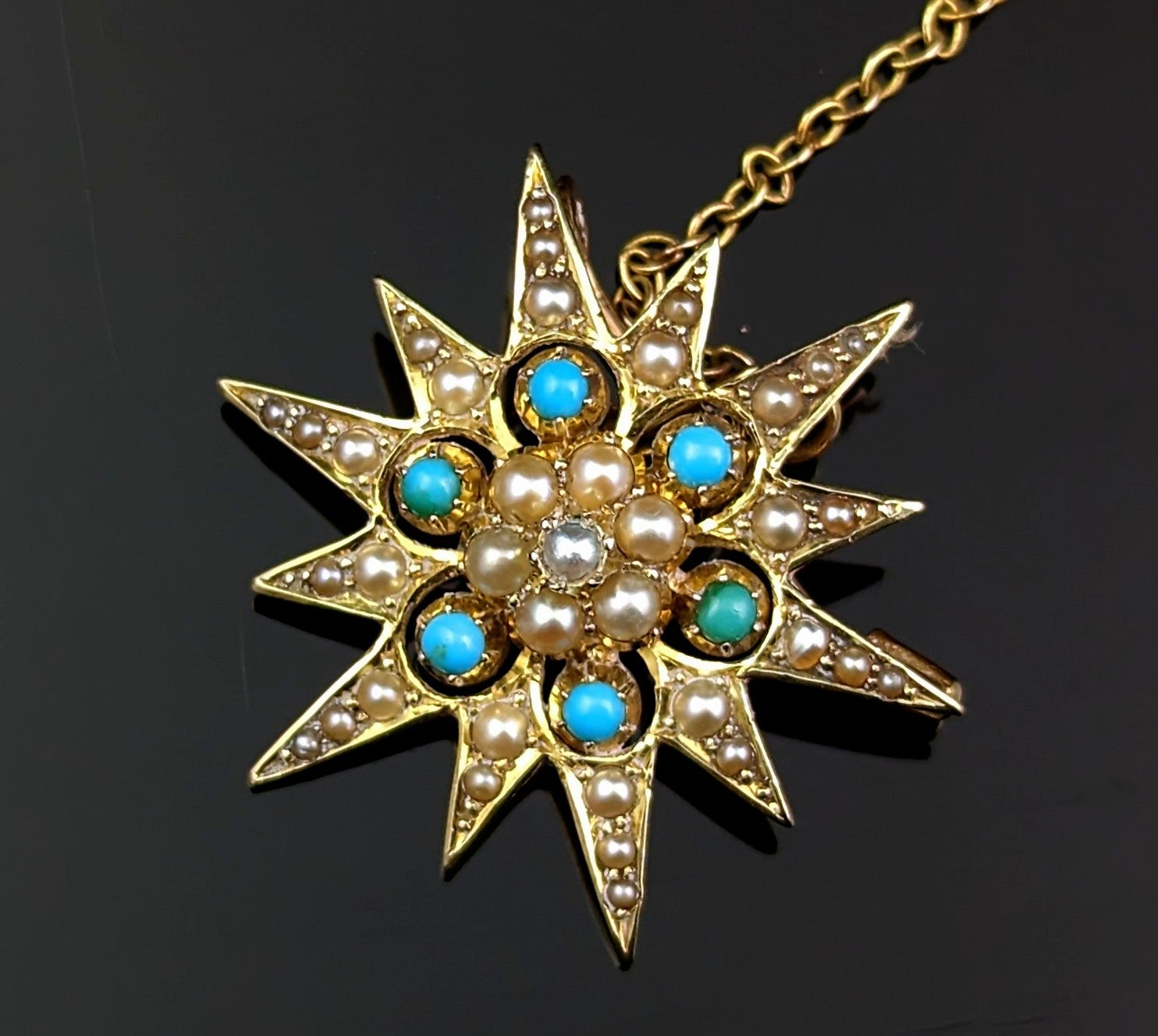 turquoise star pendant