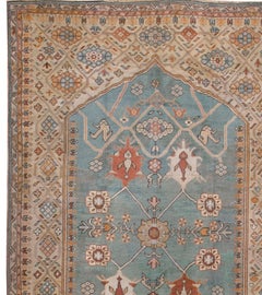 Antique Oushak Rug, Hand-Woven Wool, 8'6 x 12'5, Turkish, 19th Century
