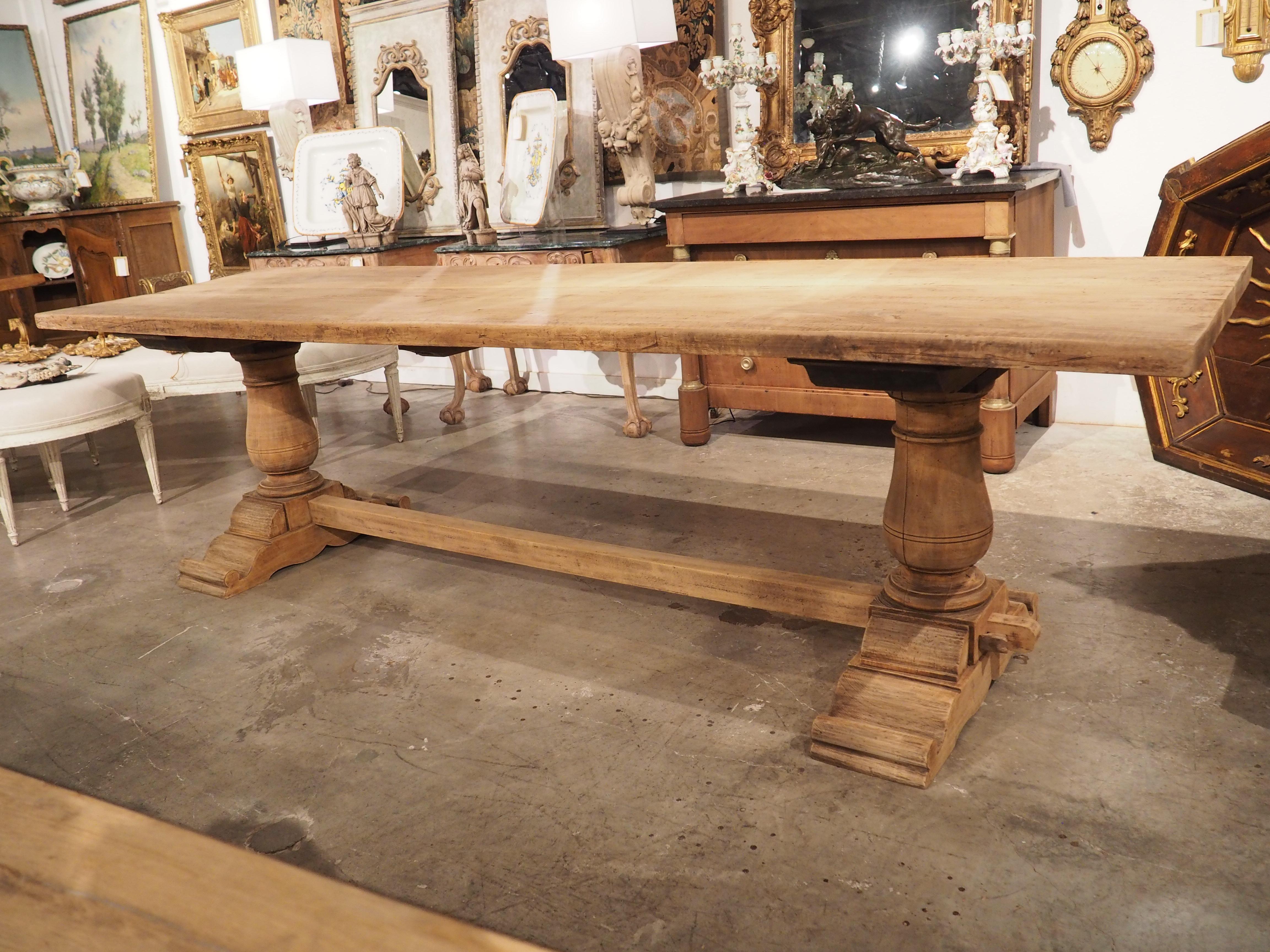 Early 20th Century Antique Tuscan Walnut and Oak Dining Table, Circa 1900
