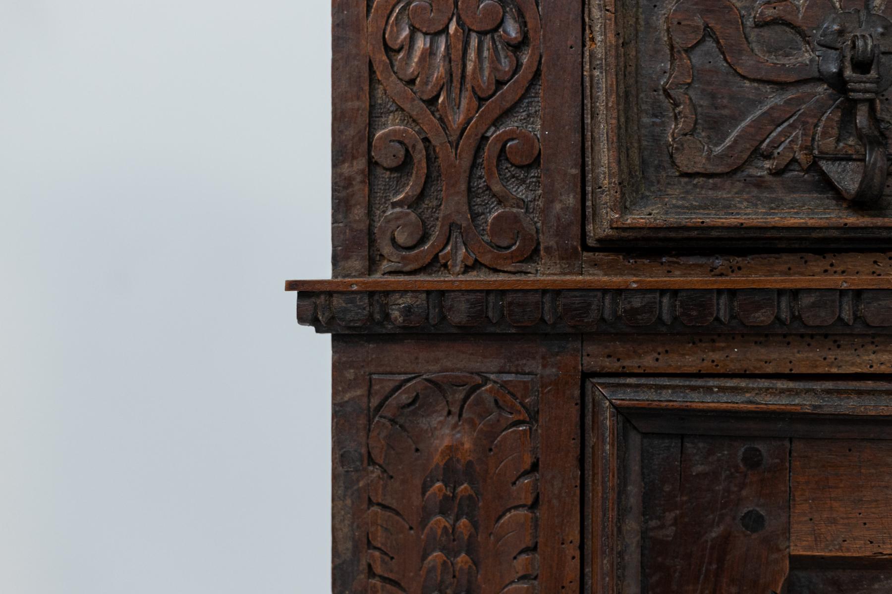 Antique Tuscan Walnut Cabinet with Inlays For Sale 2