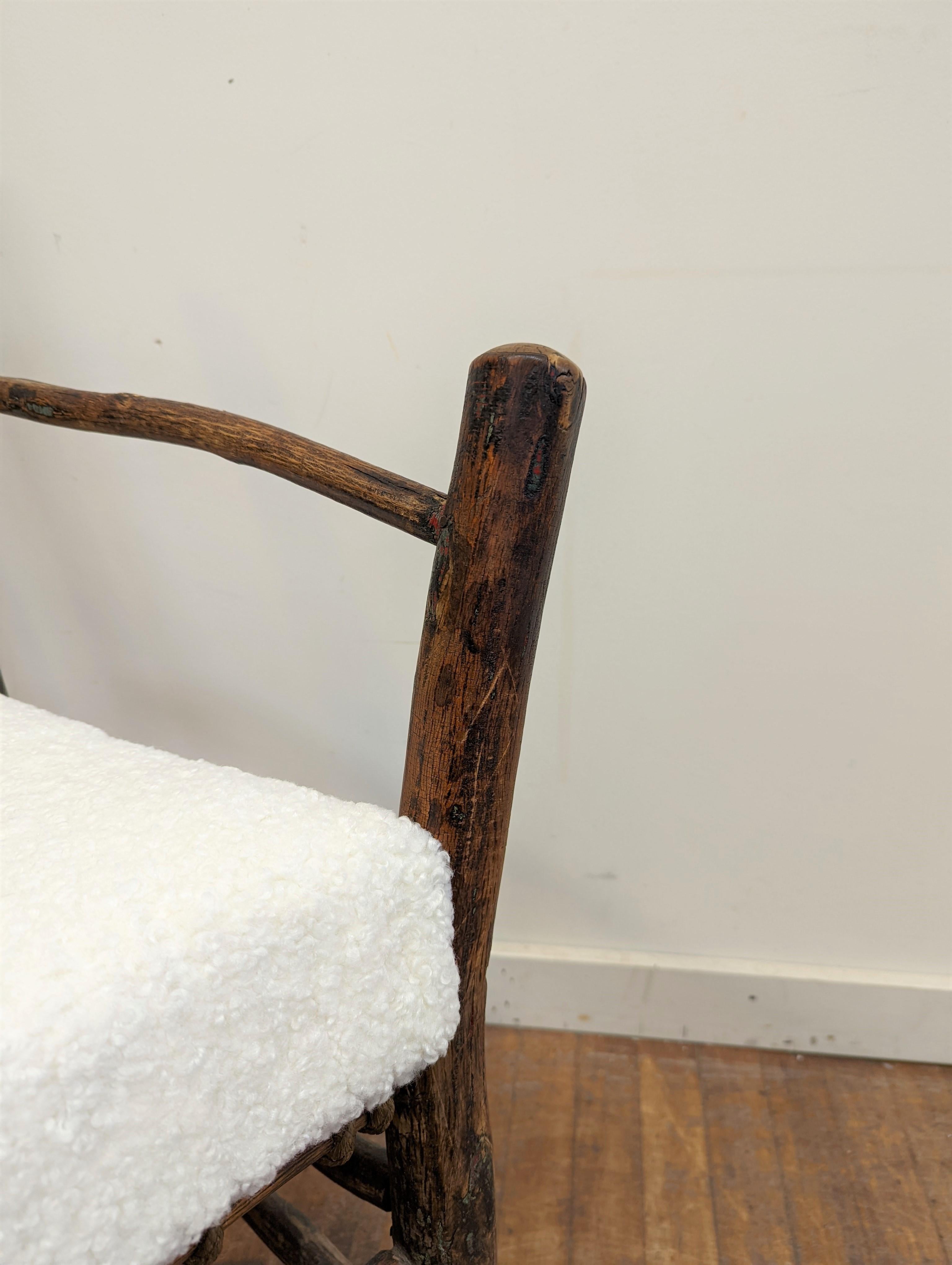 Antique Twig Adirondacks Chair   For Sale 5