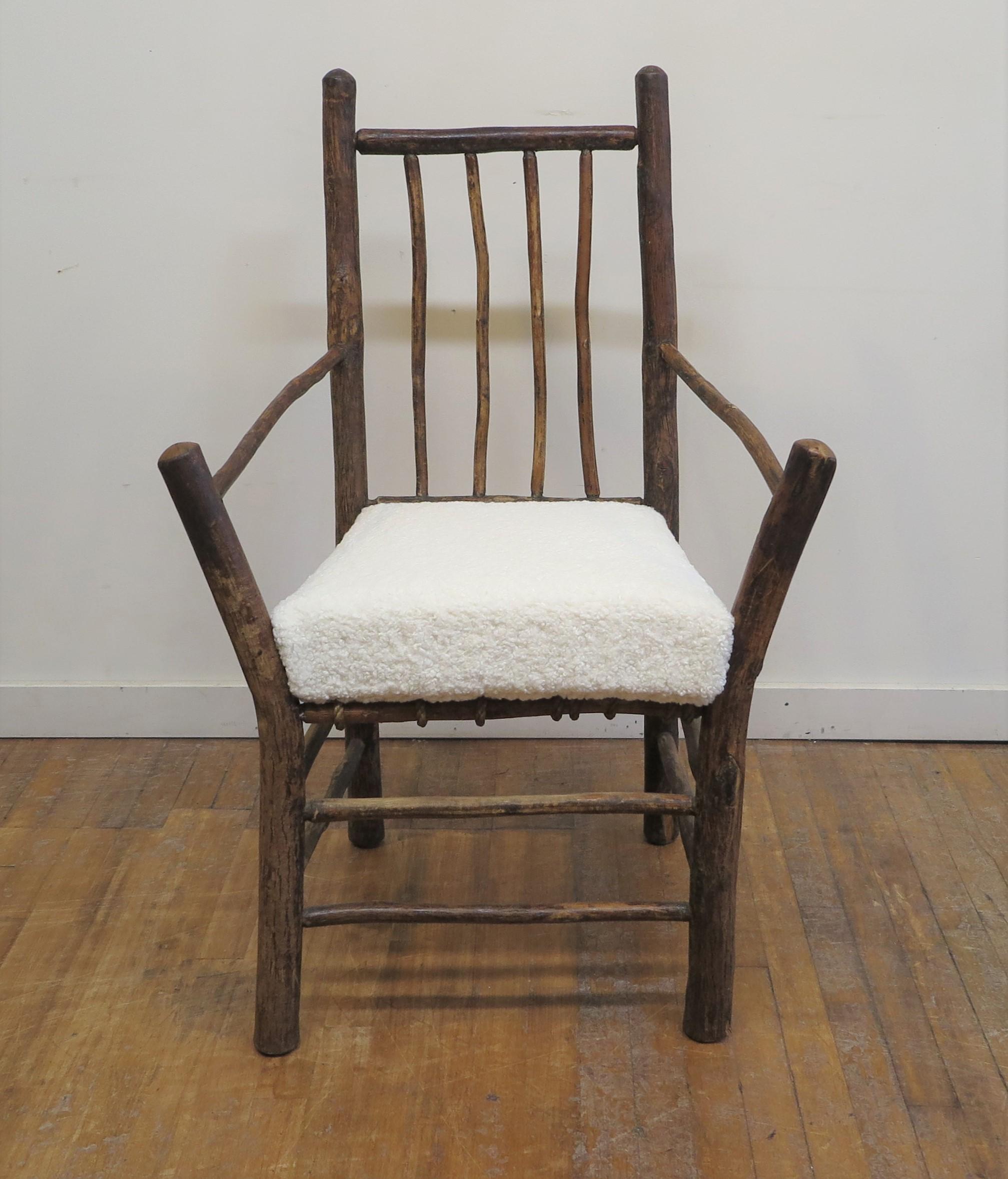 North American Antique Twig Adirondacks Chair   For Sale