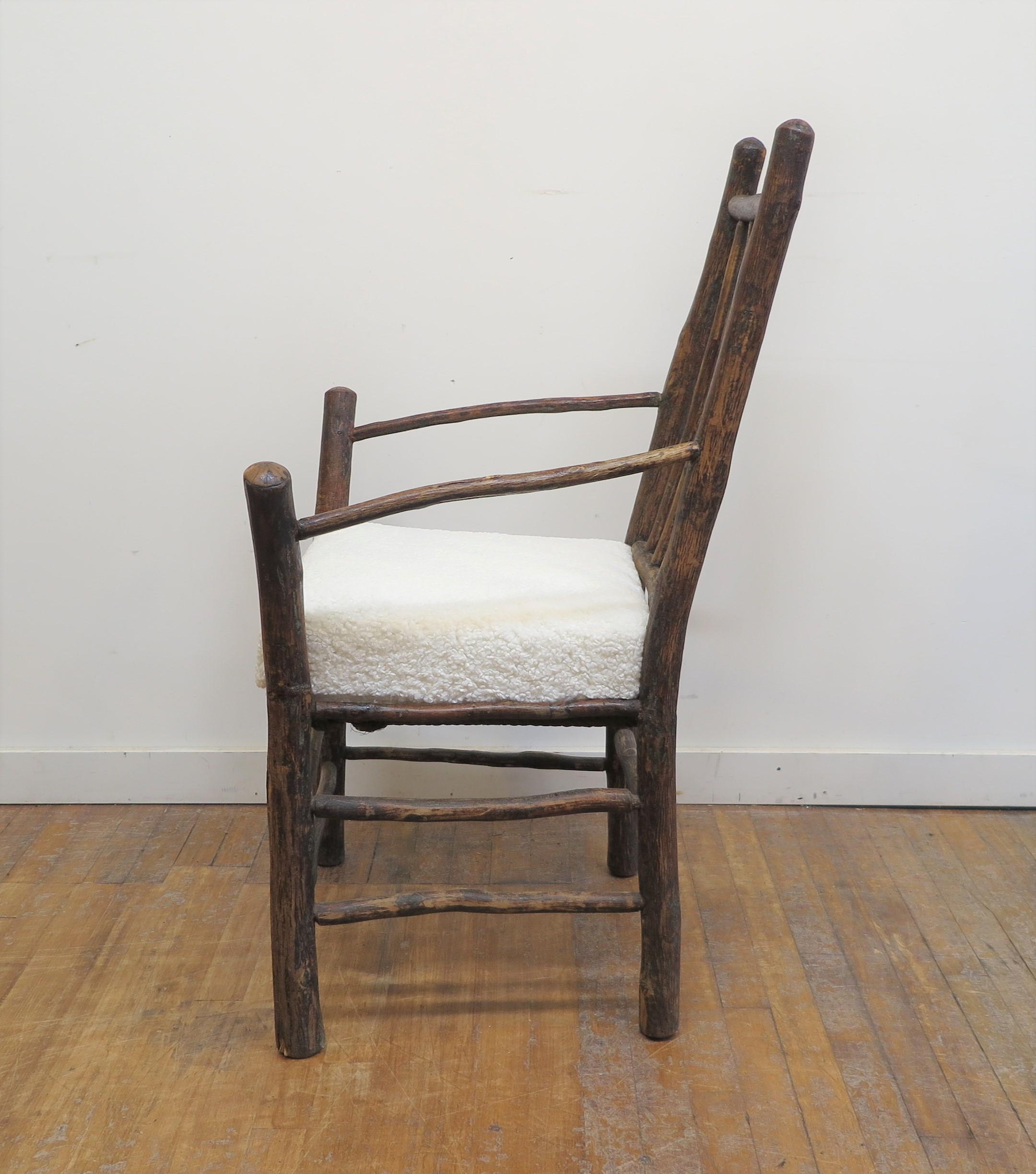 20th Century Antique Twig Adirondacks Chair   For Sale