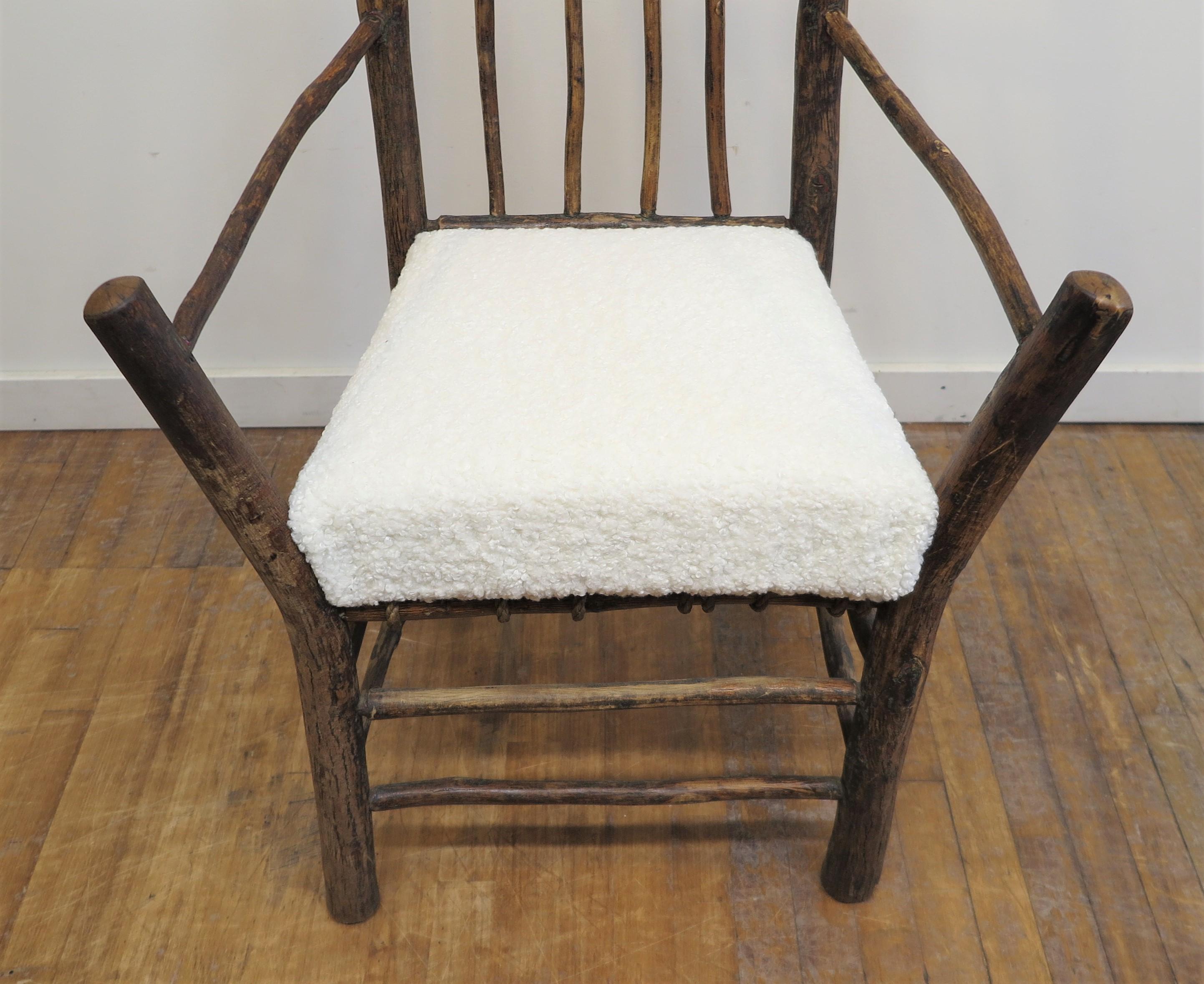 Antique Twig Adirondacks Chair   For Sale 4