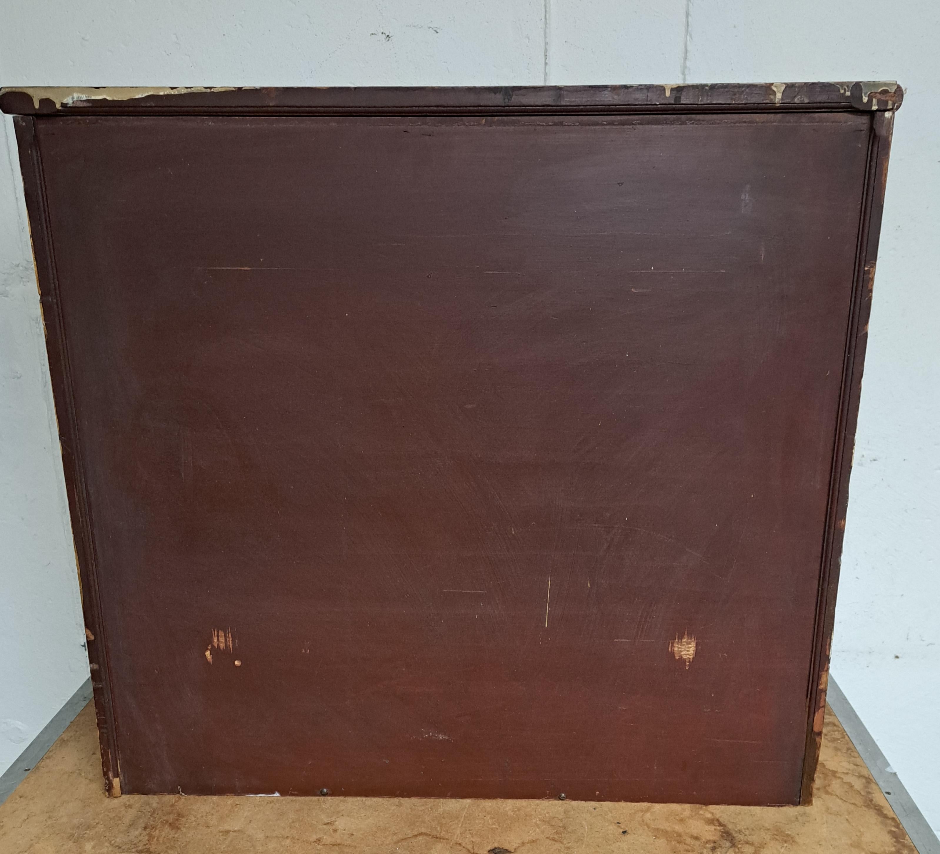 Wood Antique Machinists Twist Drill Multi Drawer Cabinet For Sale