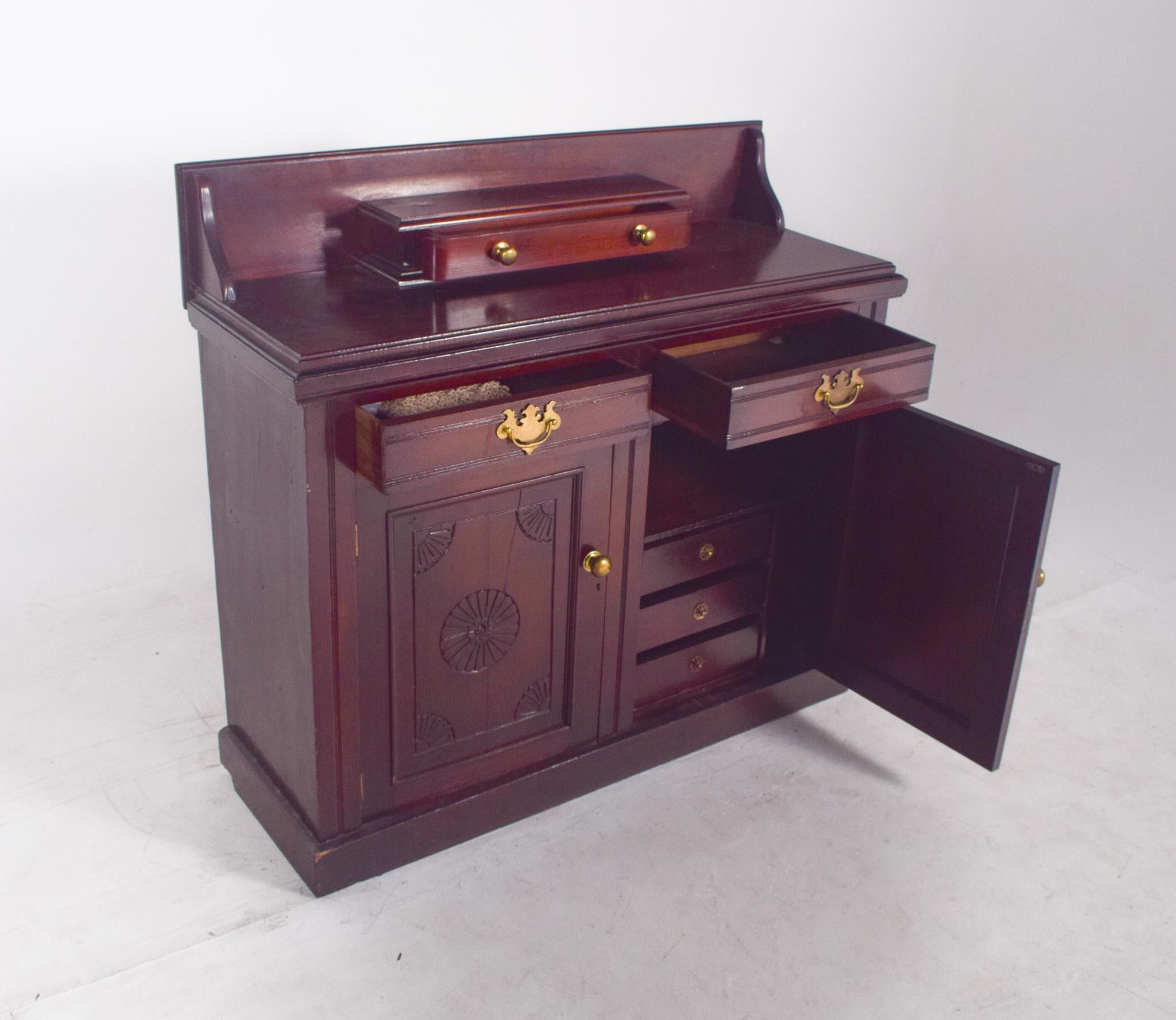 Antique Two-Door Sideboard with High Back For Sale 3