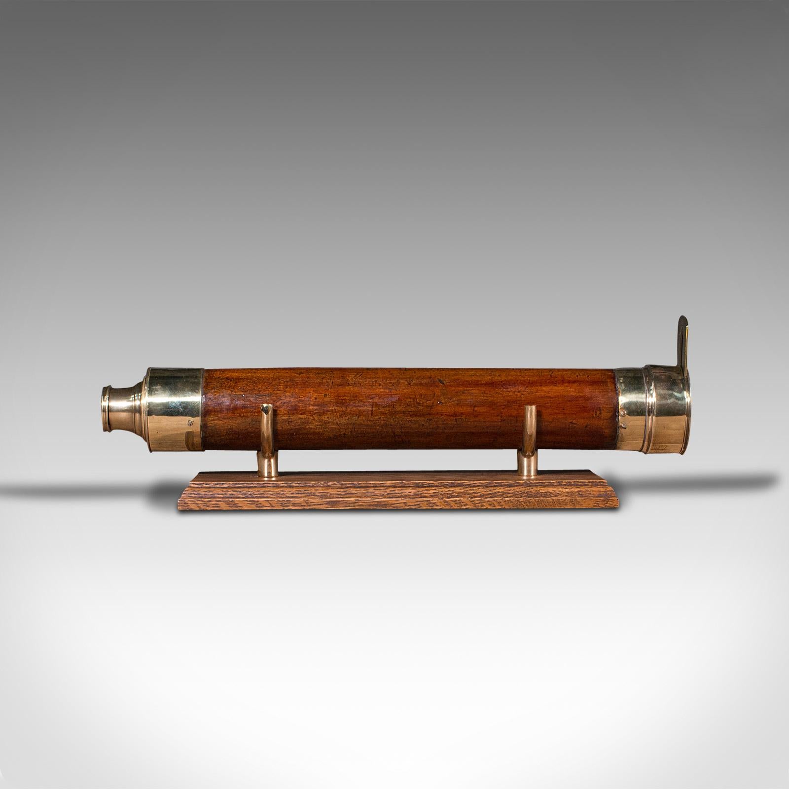 Antique Two Draw Telescope, English, Terrestrial, Astronomical, Victorian, 1850 In Good Condition In Hele, Devon, GB