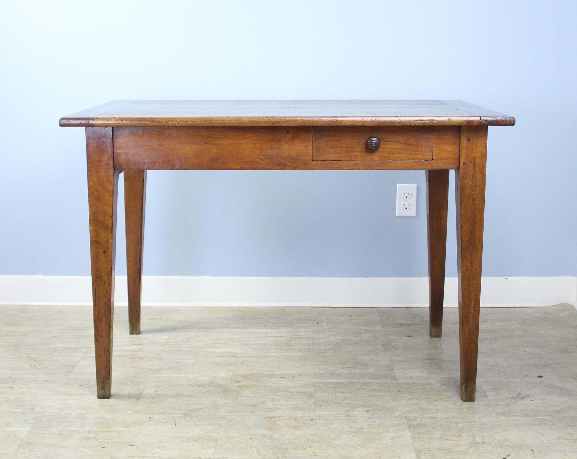 French Antique Two-Drawer Cherry Writing Table