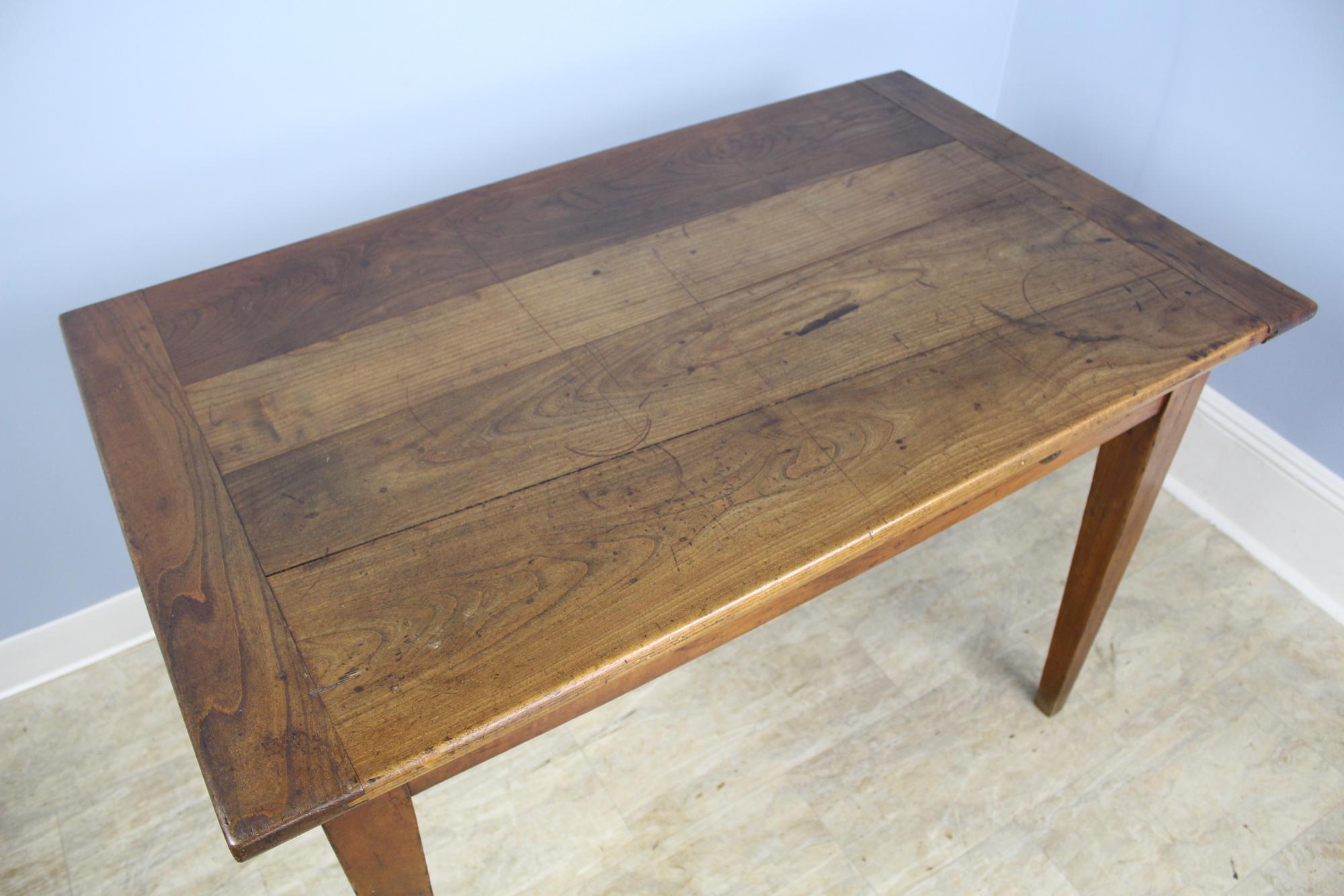Antique Two-Drawer Cherry Writing Table In Good Condition In Port Chester, NY